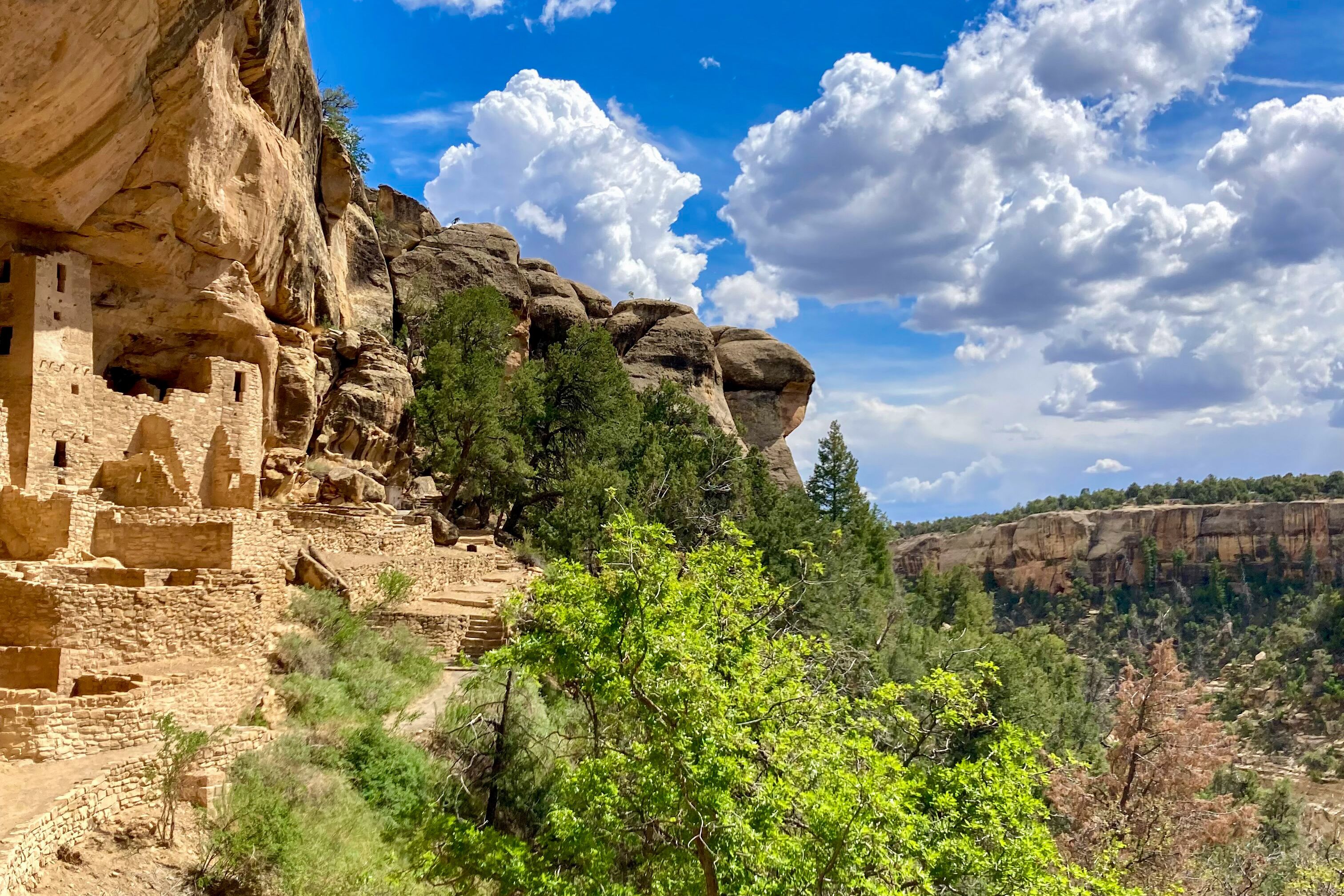Blick auf Cliff Palace im wunderschönen Mesa Verde National Park