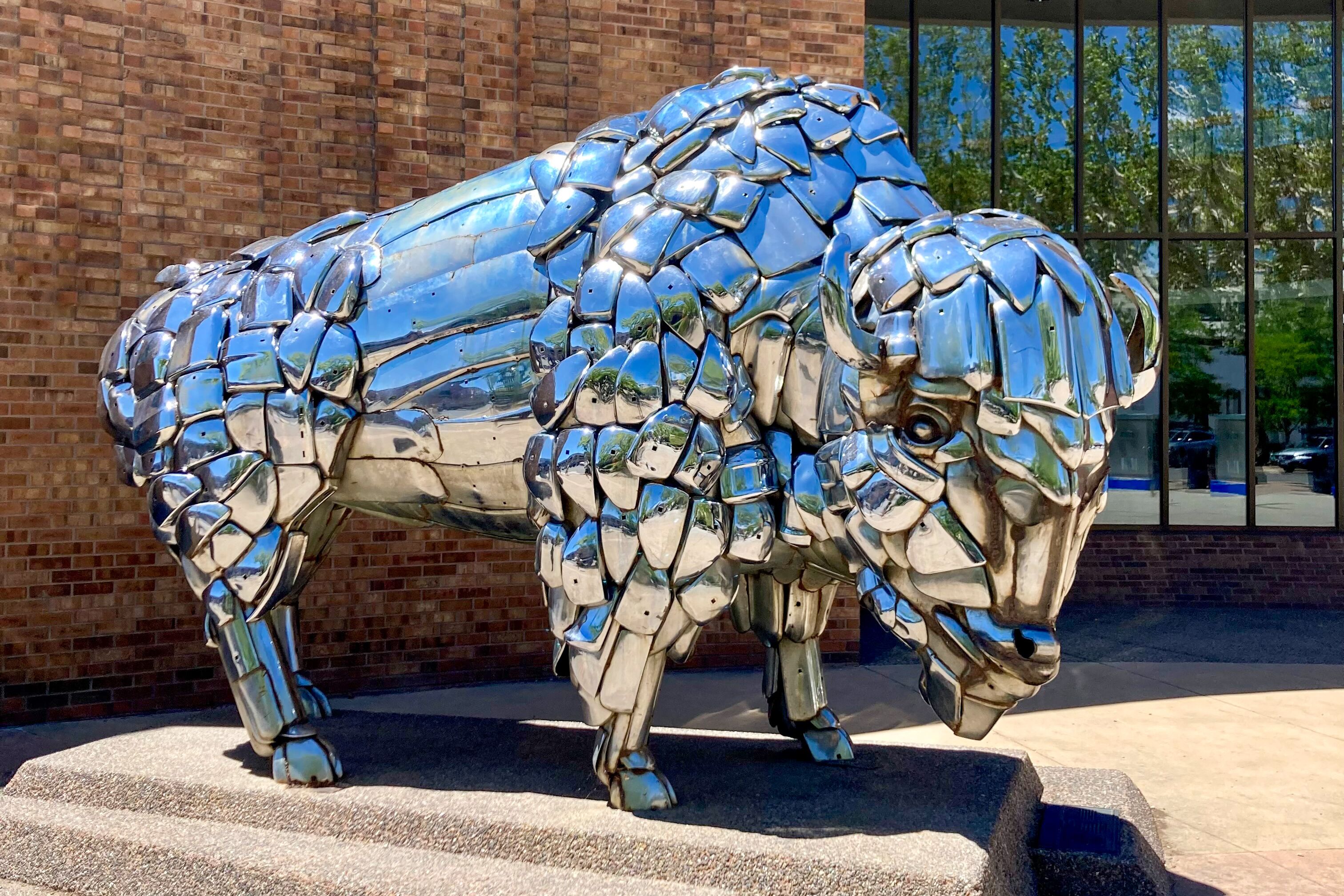 Bison Skulptur in Grand Junction