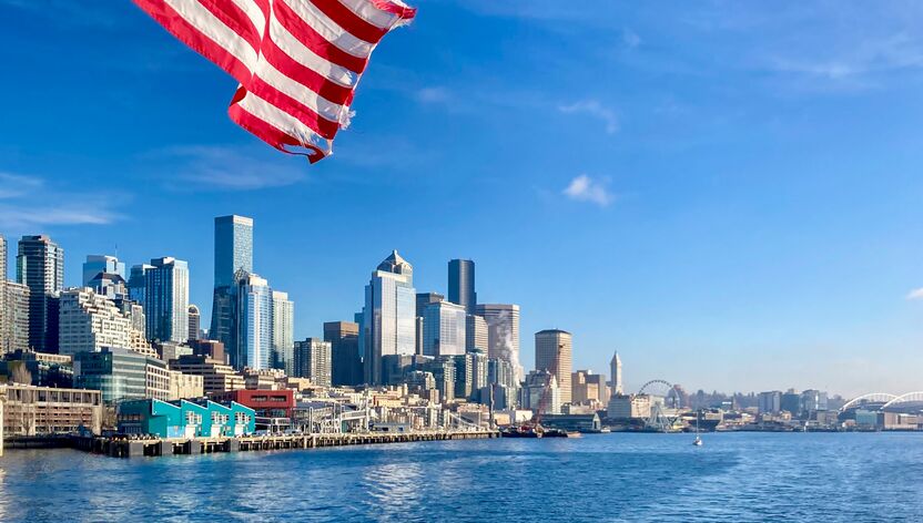 Blick auf die Skyline von Seattle