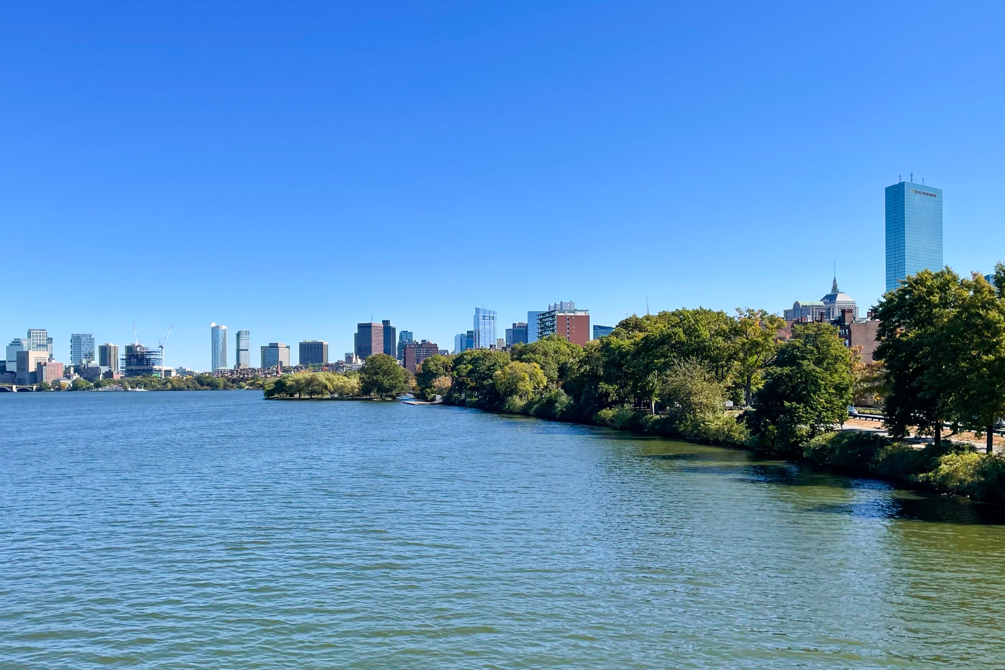 Boston's Skyline von der Harvard Bridge