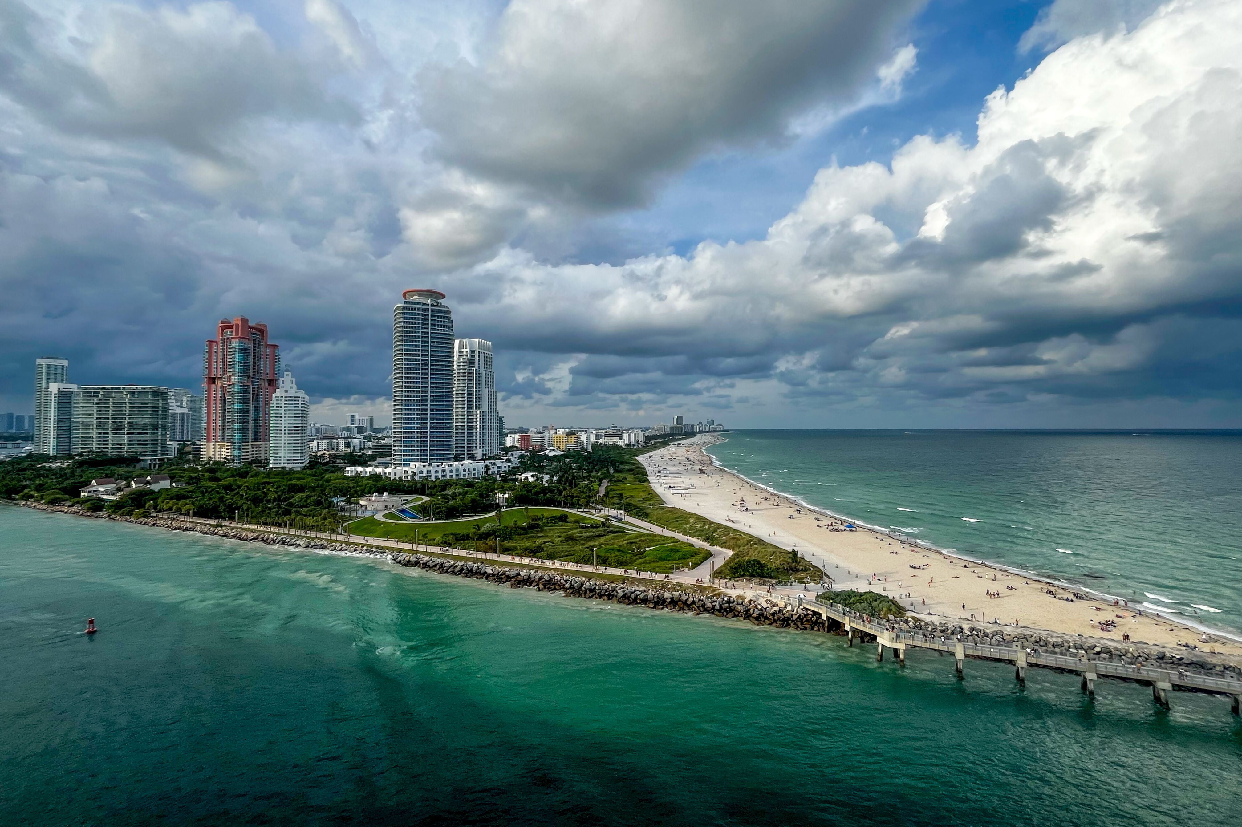 Blick auf die Küste von Miami