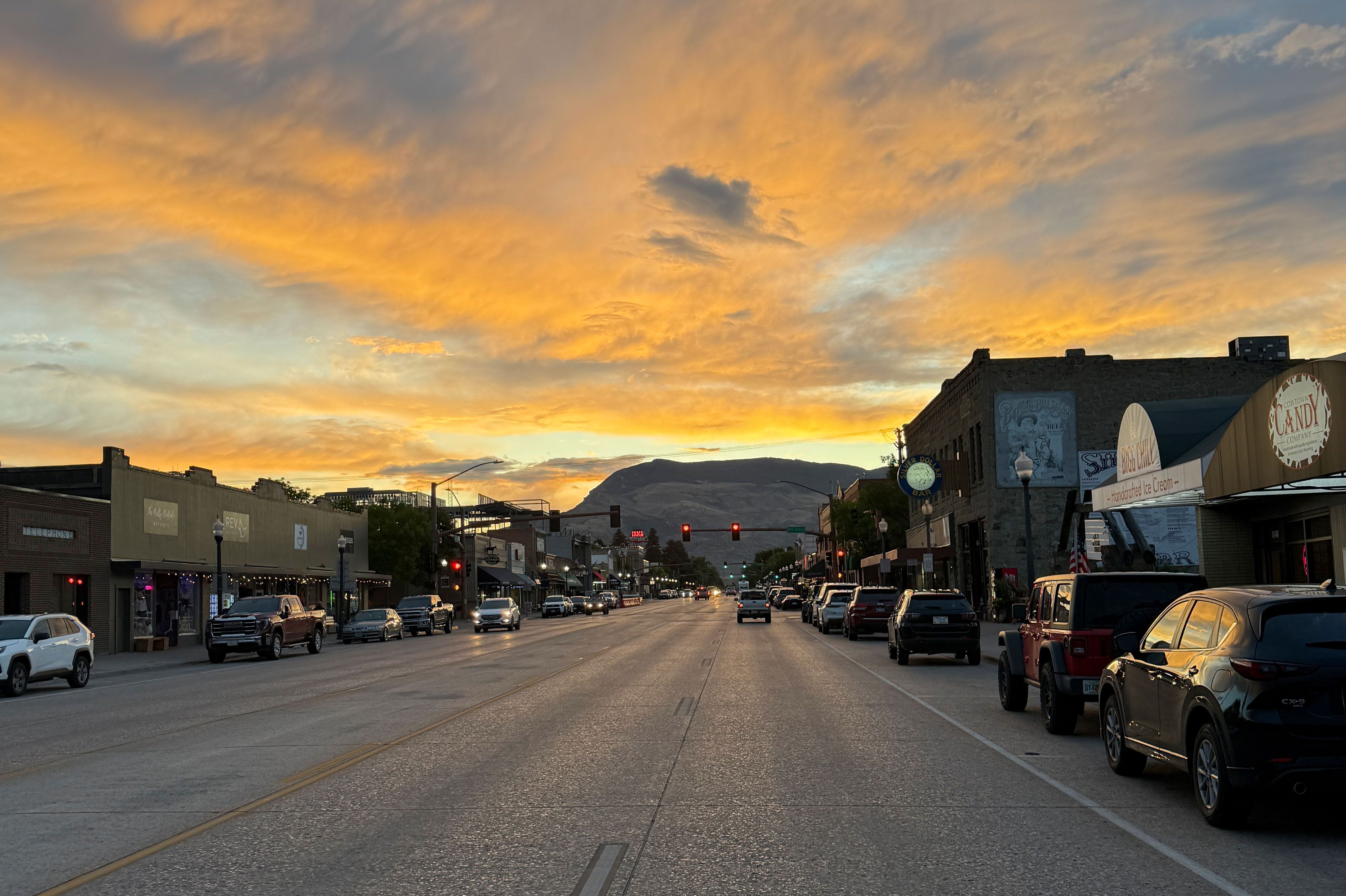 Sonnenuntergang über Cody