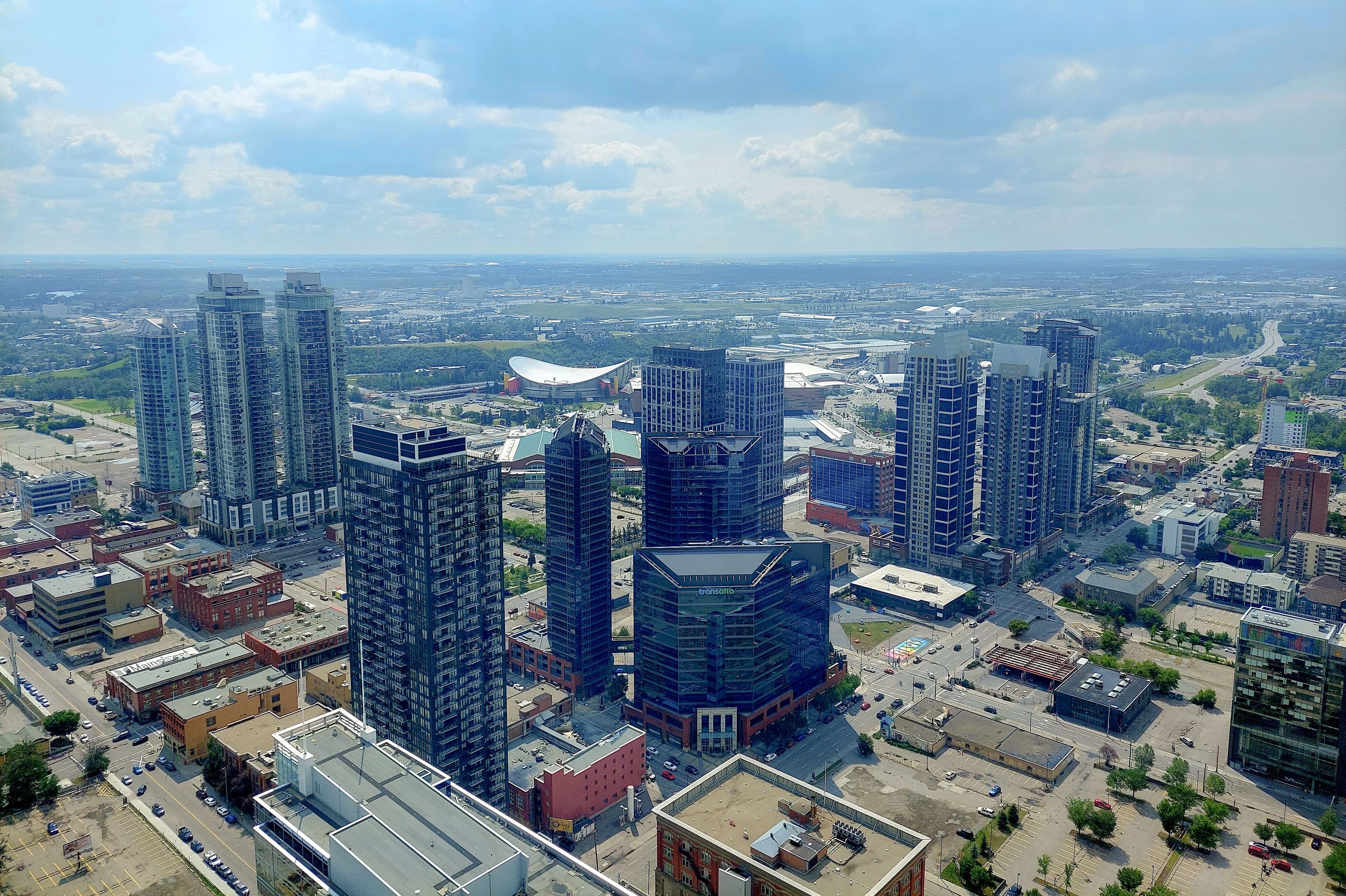 Atemberaubende Aussicht vom Calgary Tower aus