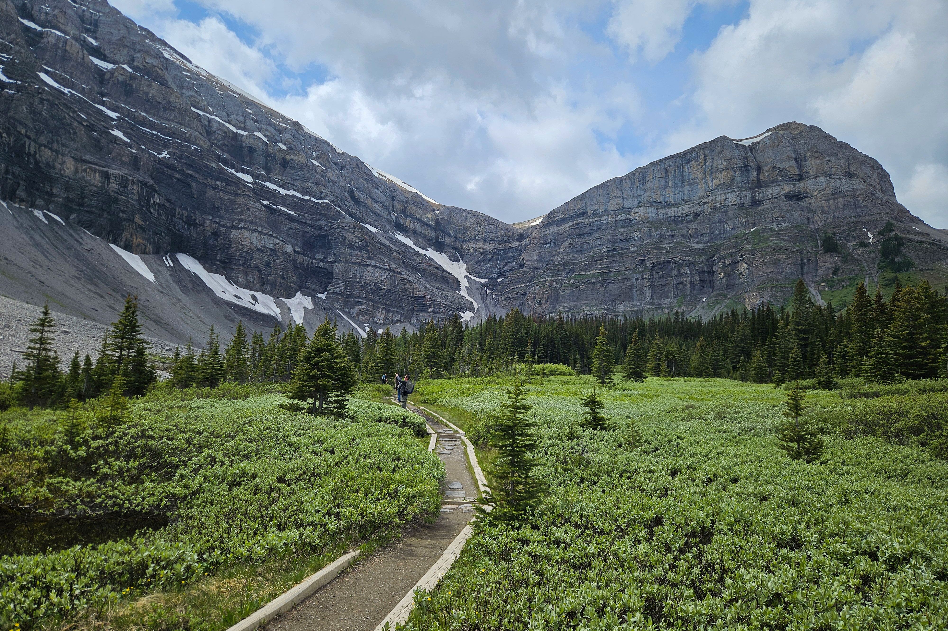 Wunderschöne Wanderwege zum Borgeau Lake in Alberta