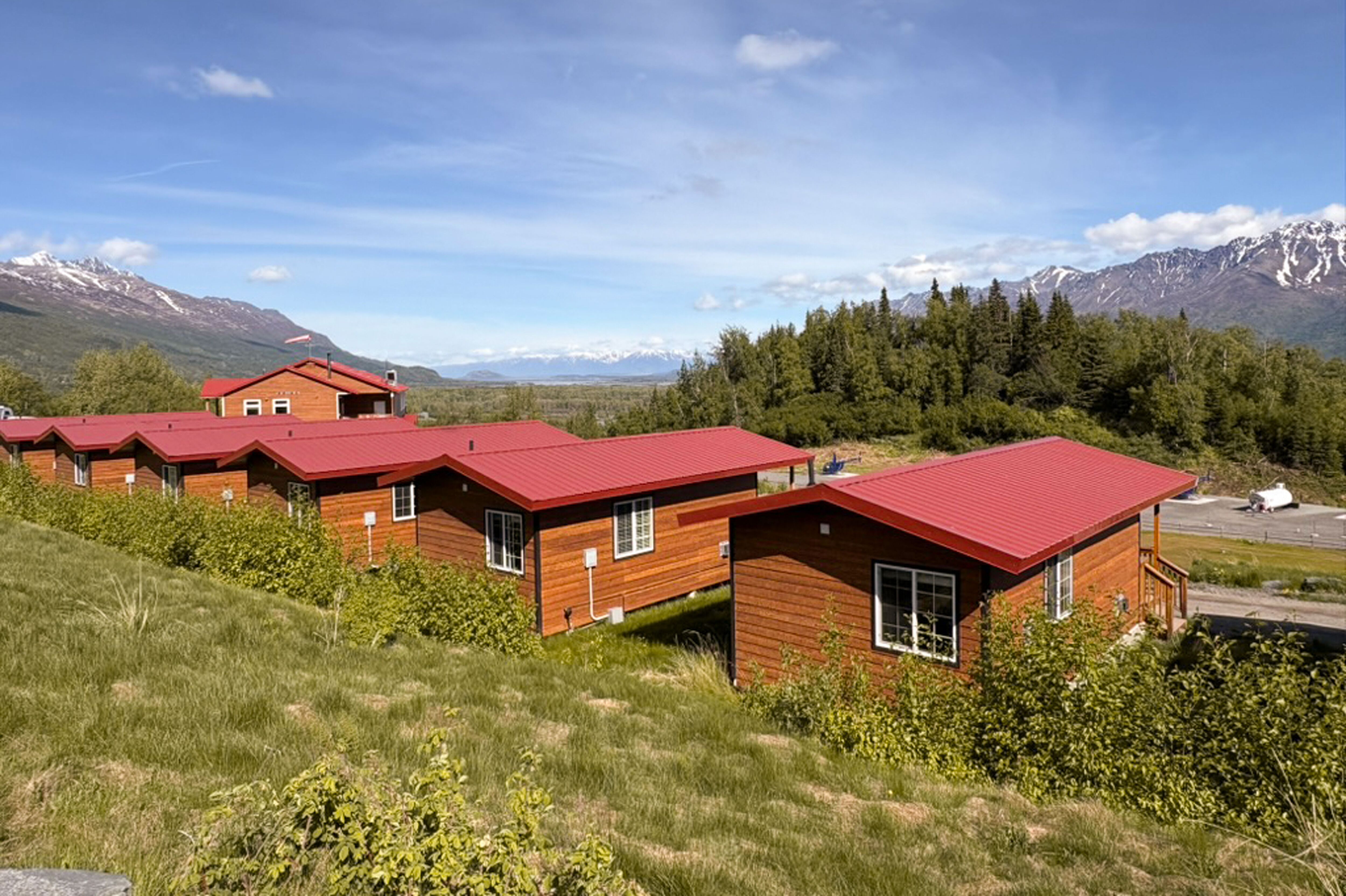 Blick auf die Alaska Glacier Lodge