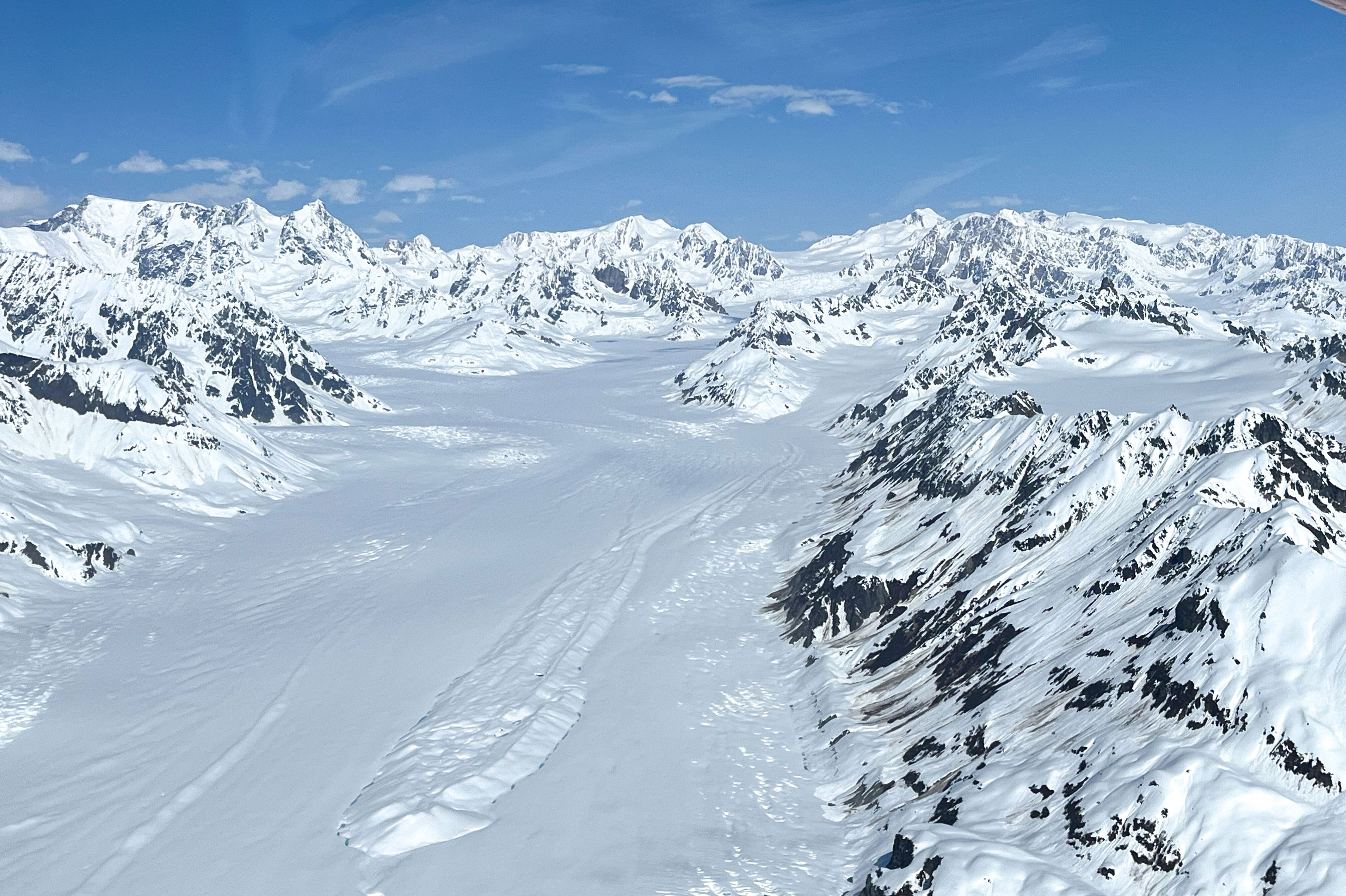 Luftaufnahme auf Anchorage aus einem Wasserflugzeug