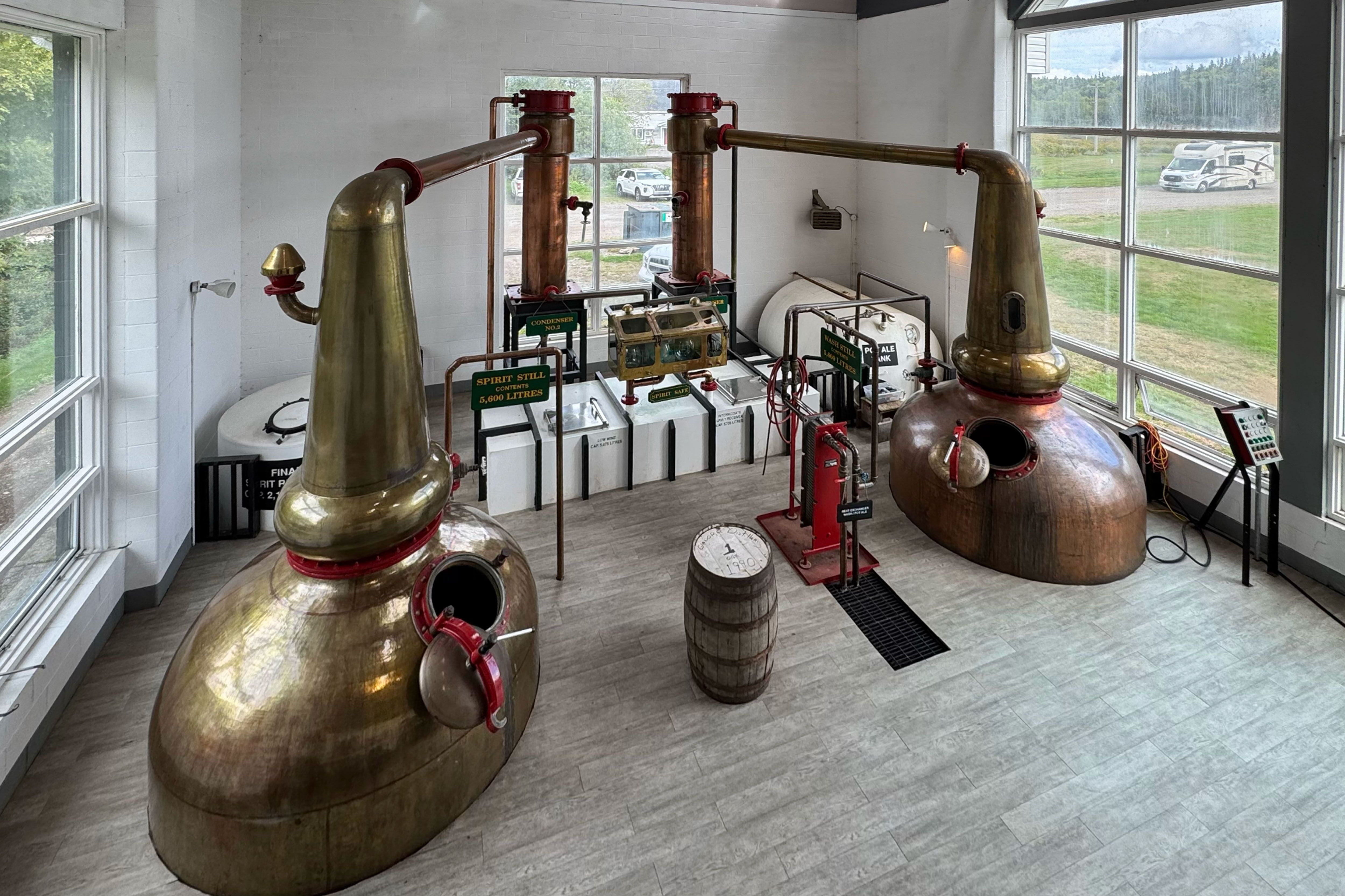 Glenora Distillery in Mabou von innen