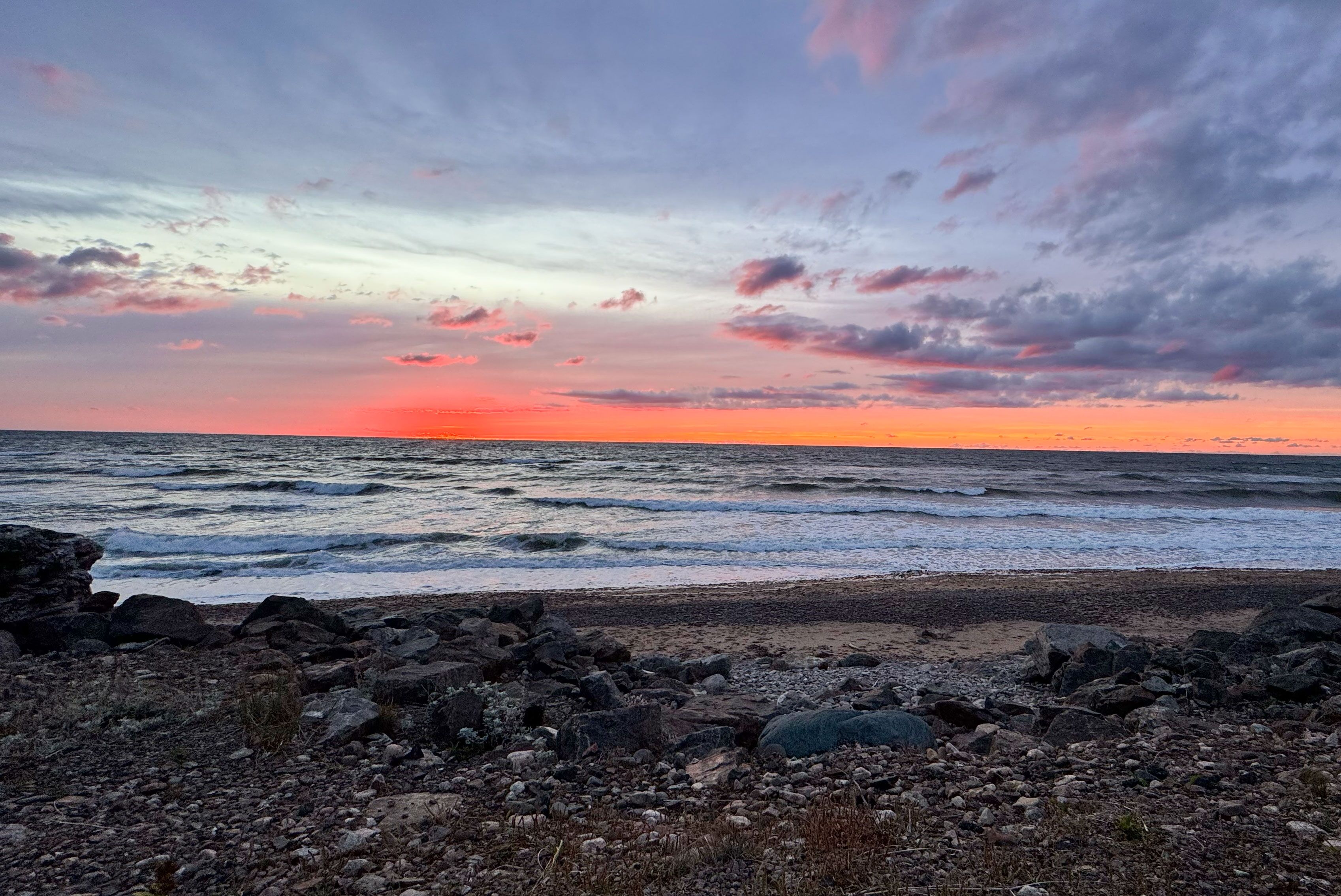 Roter Sonnenuntergang über Belle Cote