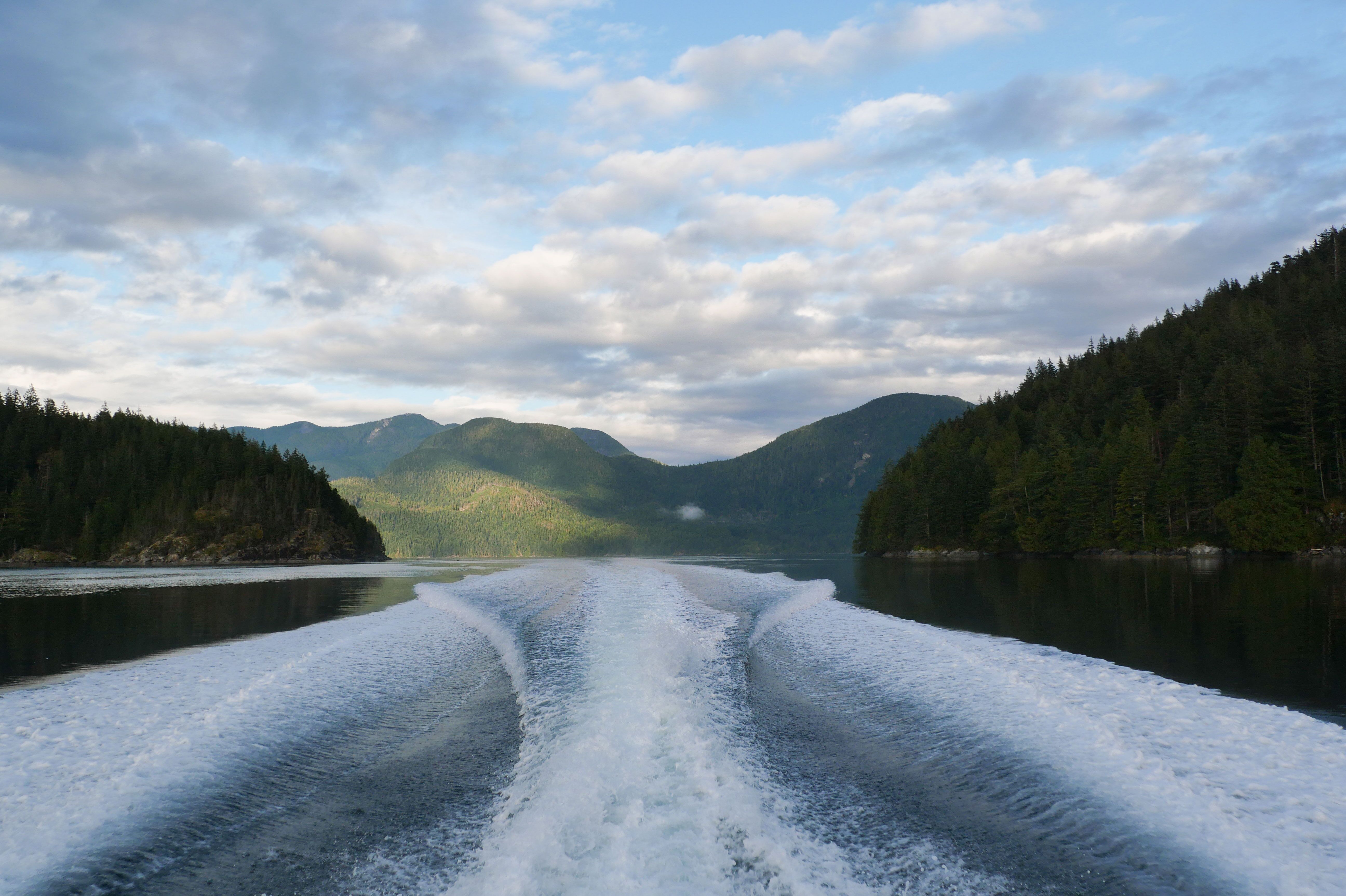 Auf dem Wasser des Indian Arms in British Columbia