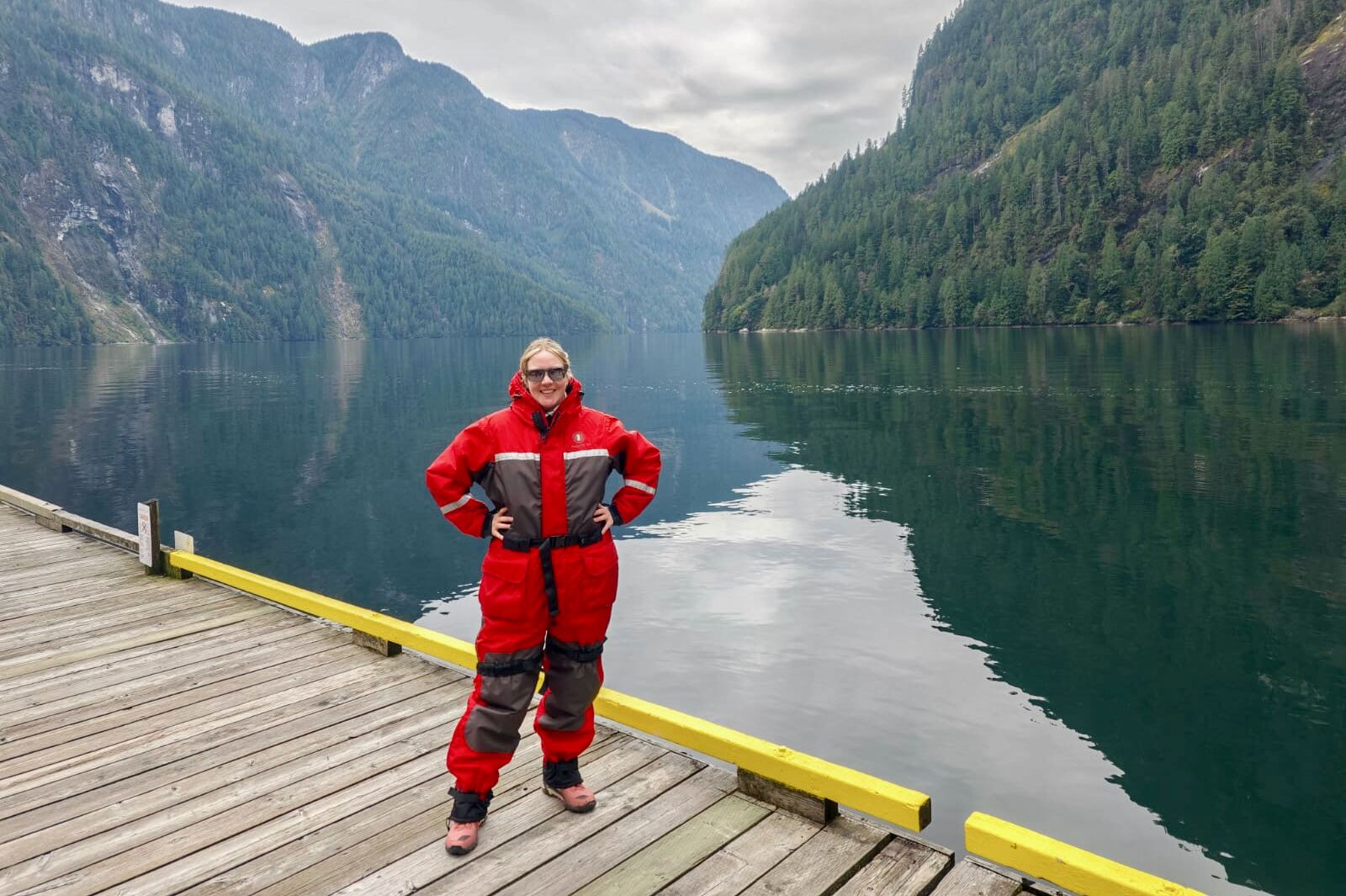 Ronja auf der Princess Louisa Inlet Tour in British Columbia