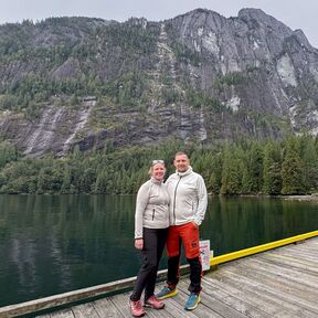 Ronja am Princess Louisa Inlet in British Columbia am Sunshine Coast