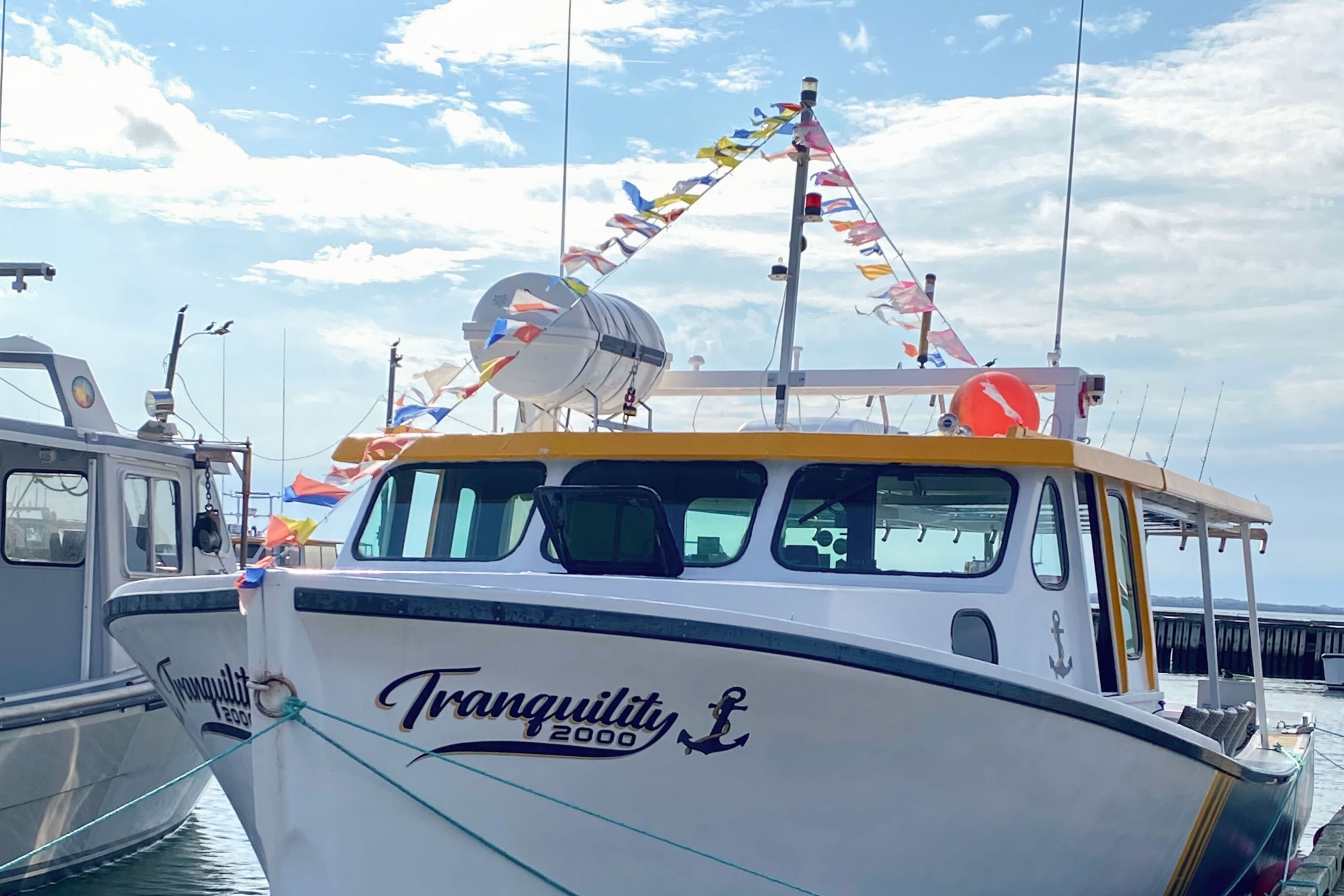 Boot im Hafen von Georgetown auf Prince Edward Island Boot im Hafen von Georgetown auf Prince Edward Island