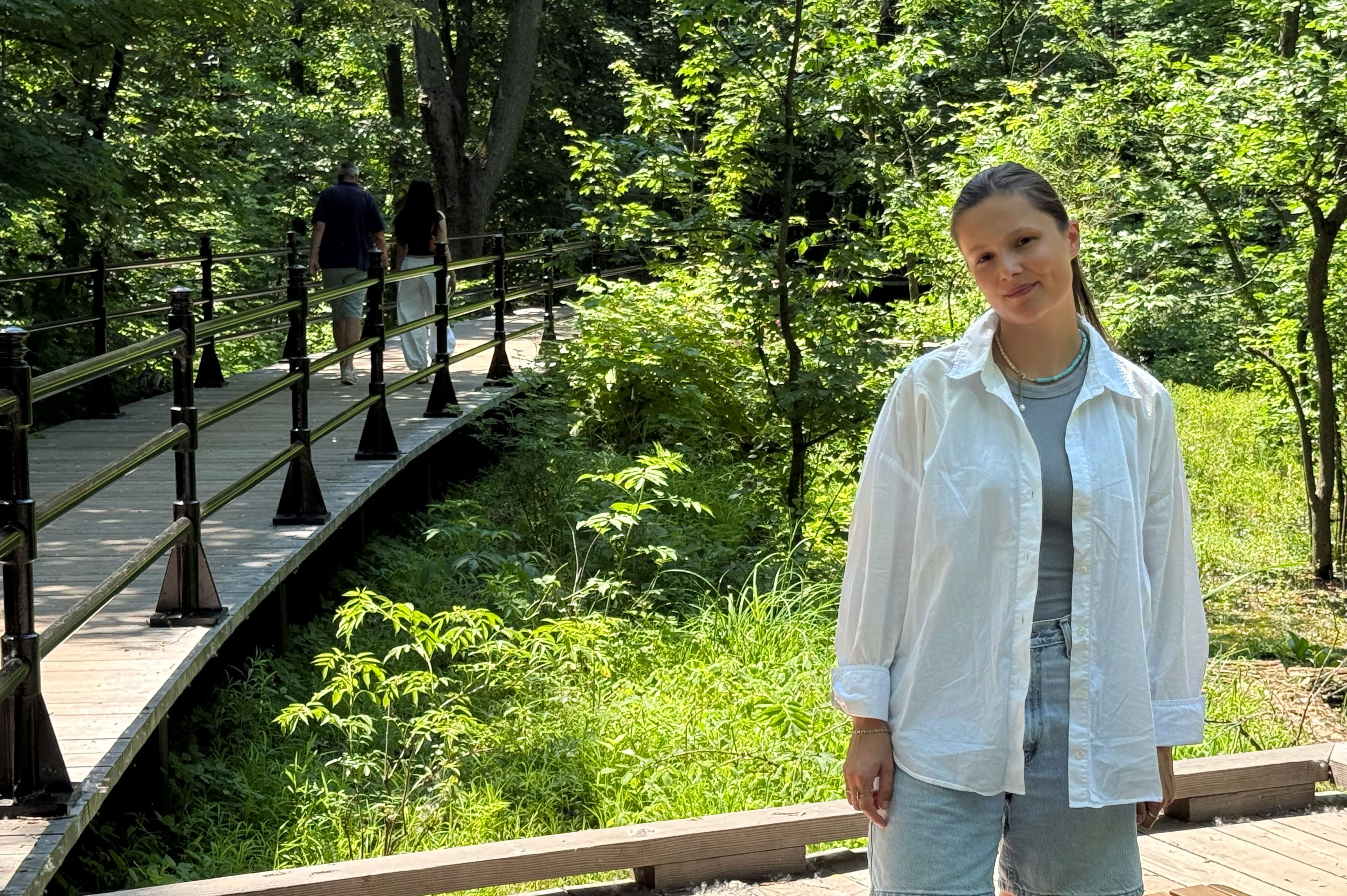 Katharina im Mont Royal Park in Montreal