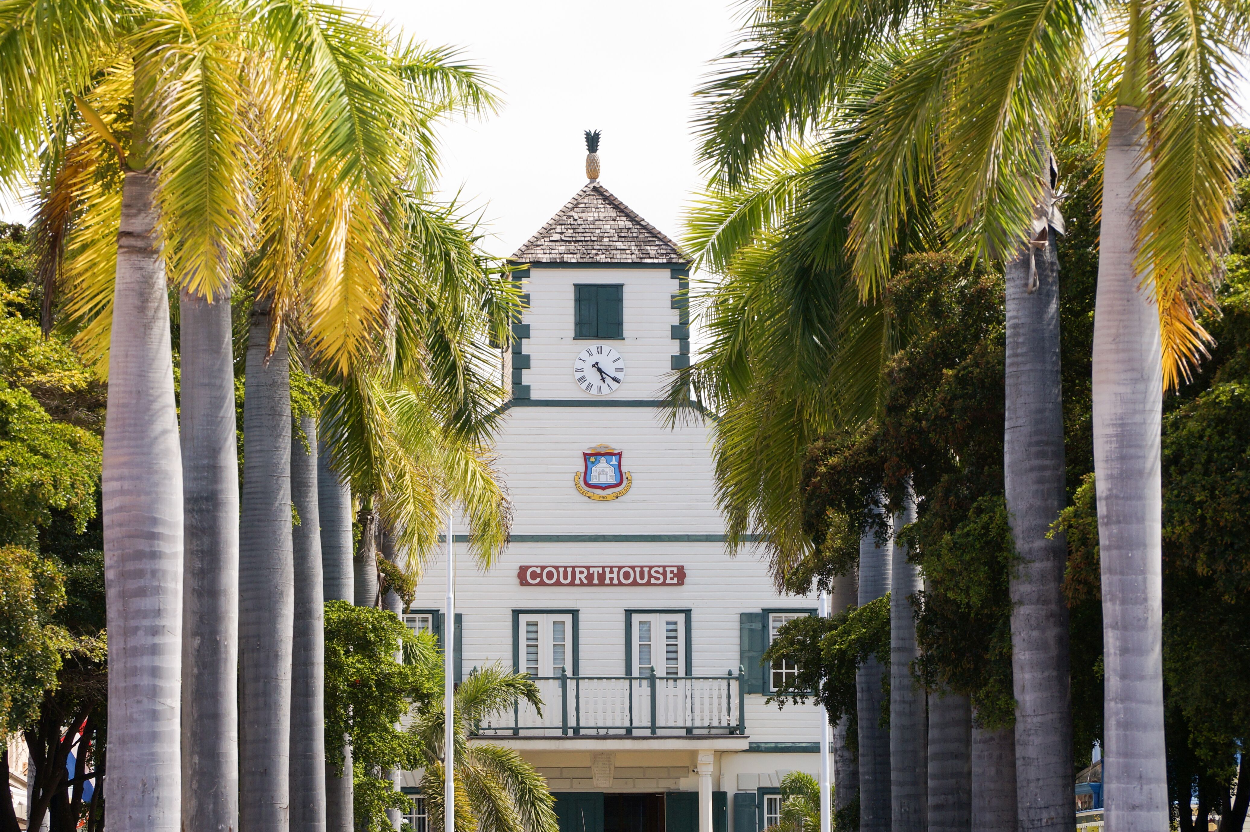 Das GerichtsgebÃ¤ude von Philipsburg auf Sint Maarten