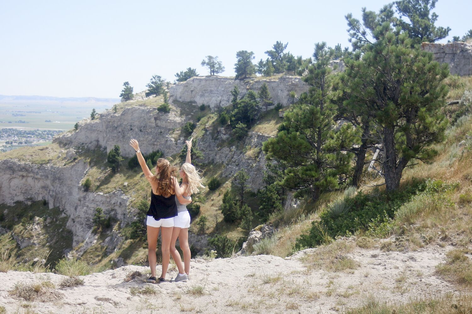 Blick auf das Scotts Bluff National Monument in Nebraska
