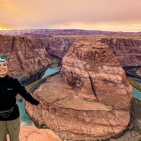 Beeindruckender Sonnenuntergang am Horseshoe Bend