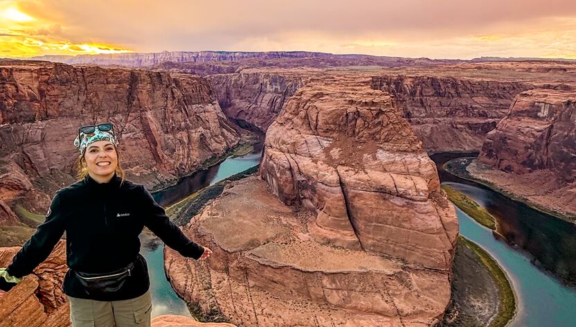 Beeindruckender Sonnenuntergang am Horseshoe Bend Beeindruckender Sonnenuntergang am Horseshoe Bend