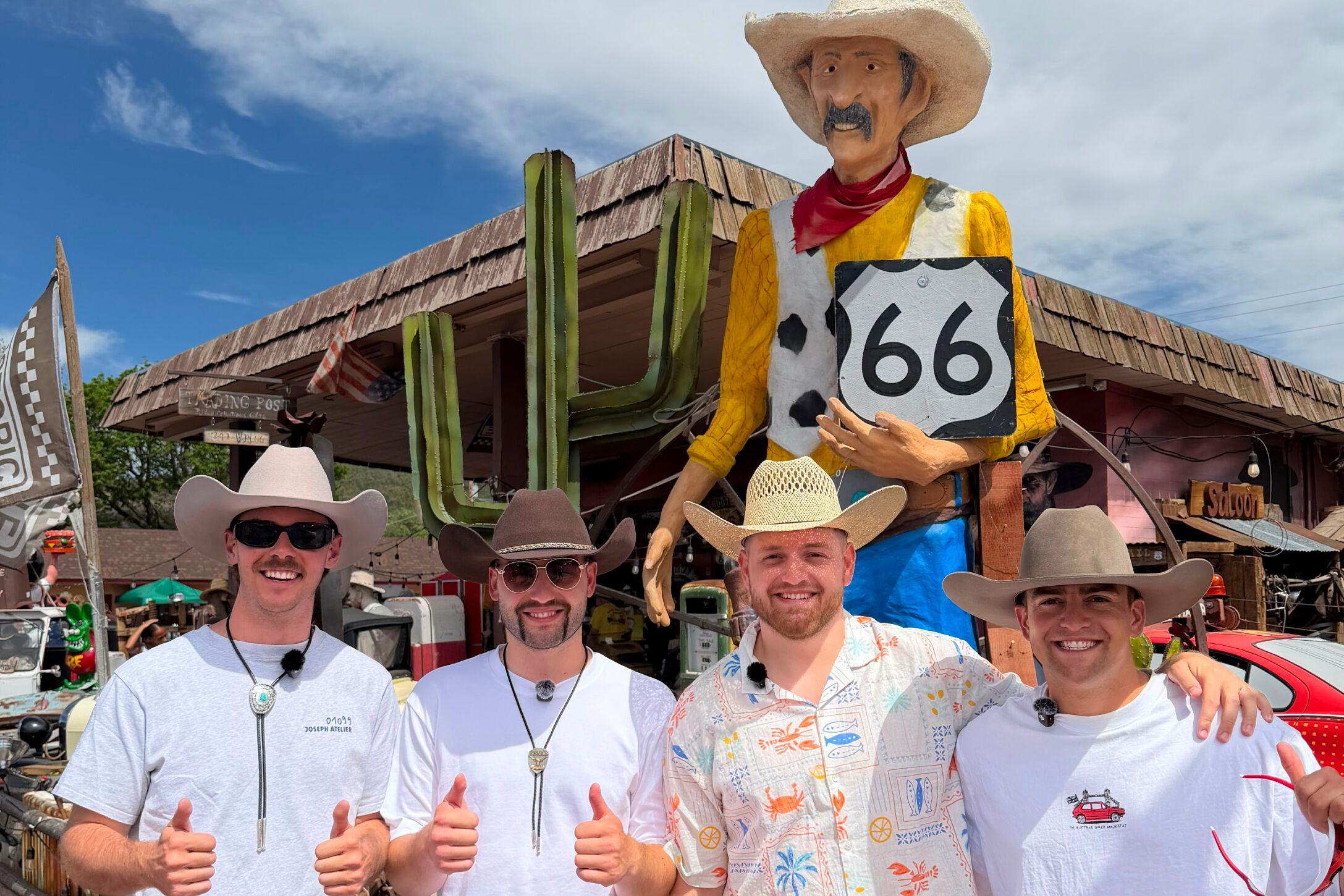 Aditotoro, Nici Stemmler, Trymacs und Paul Frege in Williams, Arizona