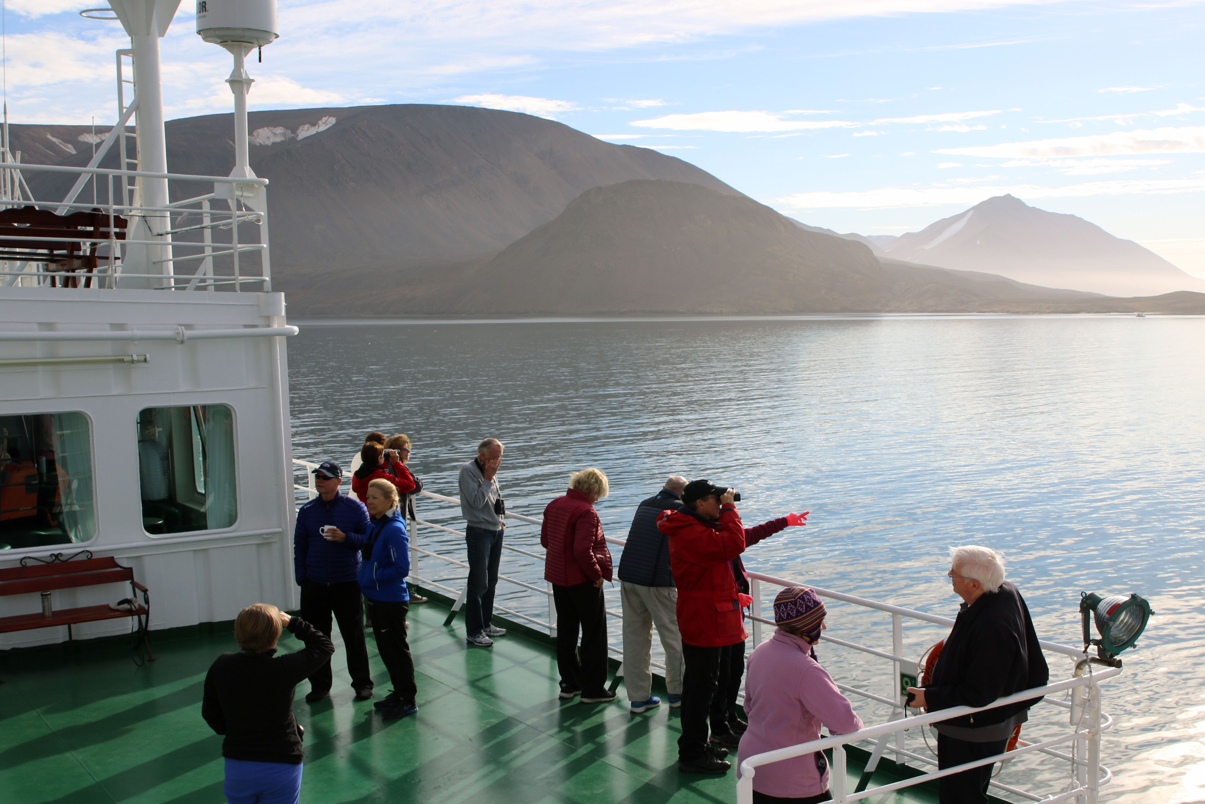 Auf dem Deck der Akademik Sergey Vavilov