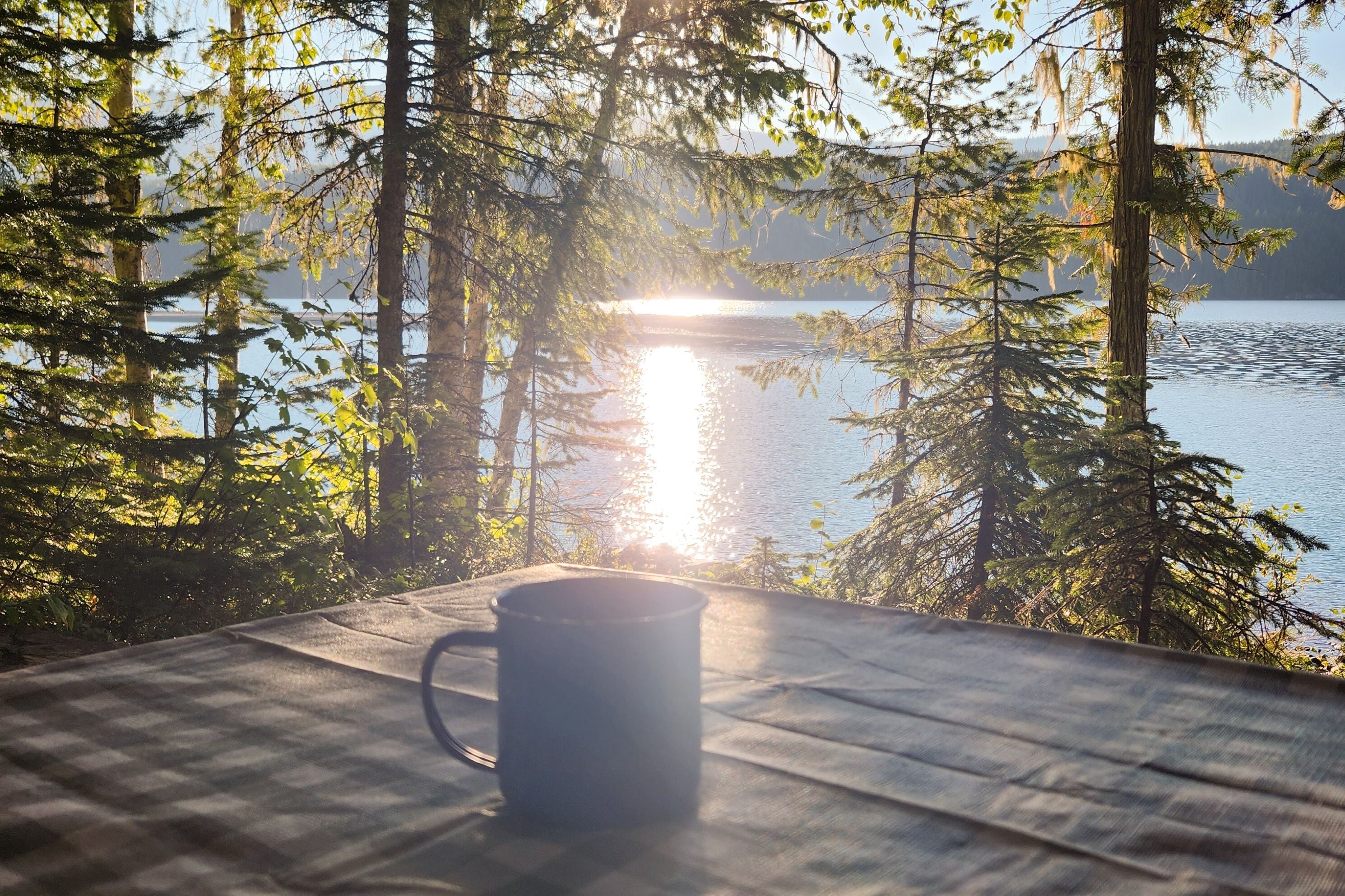 Sonnenaufgang am Campingplatz Wells Gray Provincial Park Sonnenaufgang am Campingplatz Wells Gray Provincial Park