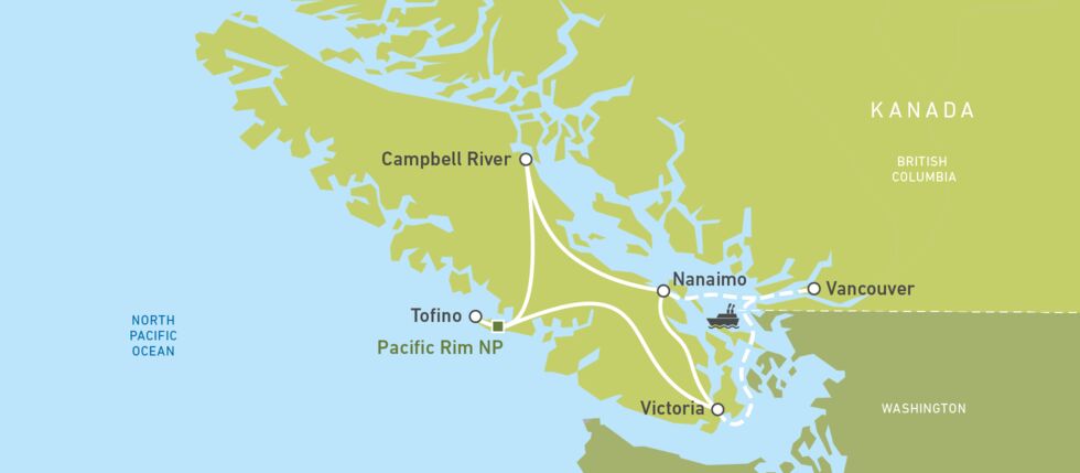 Eine Route durch Vancouver Island