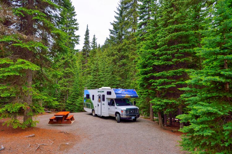 Cruise Canada Wohnmobil in British Columbia auf dem Manning Park Campground