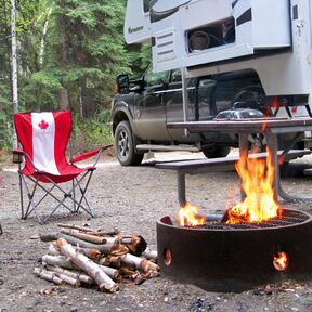 Lagerfeuer auf dem Campground