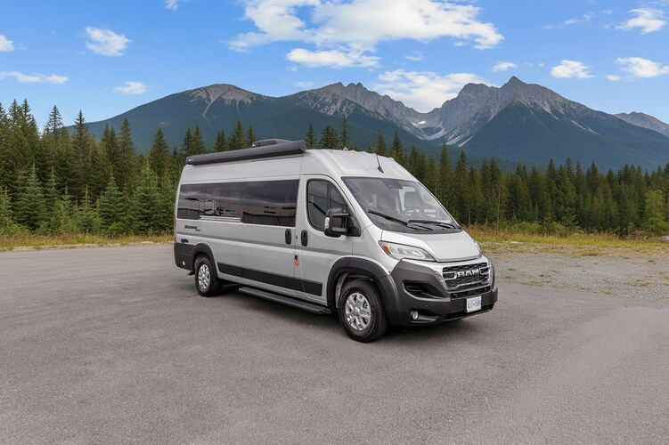 Fahrzeug Campervan von Meridian RV in der Außenansicht