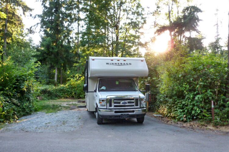 Wohnmobil im Dash Point State Park in Washington