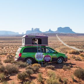 Jucy Champ in der Wüste des Monument Valley