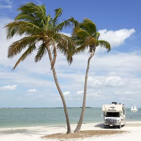 Wohnmobil am Strand von Sanibel Island