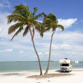 Wohnmobil am Strand von Sanibel Island