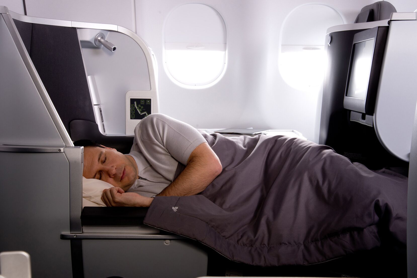 Business Class Schlafkabine im Aer Lingus Airbus