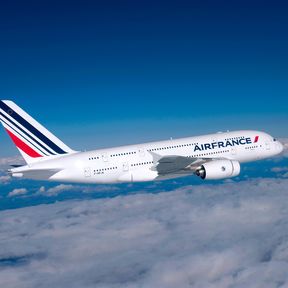 Ein Airbus A380 der Air France Fluggesellschaft