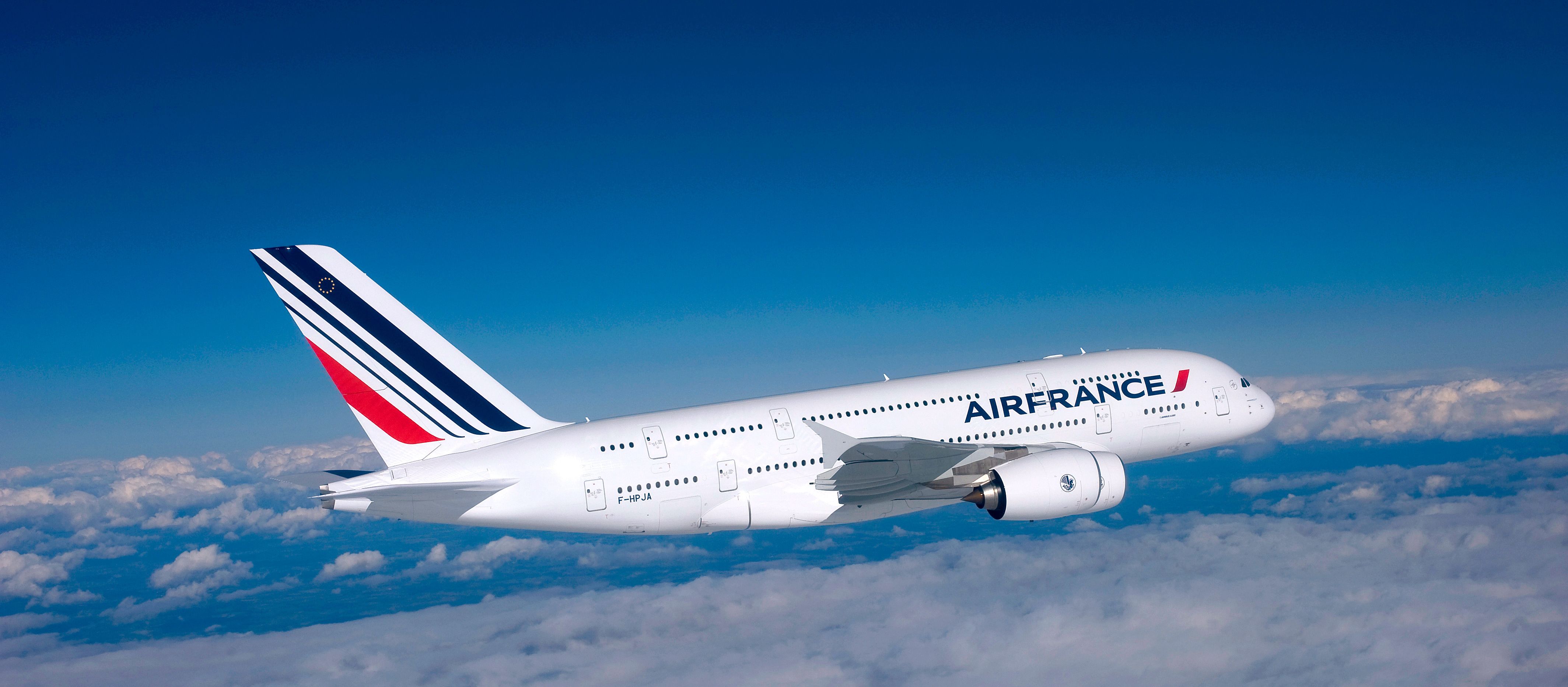 Ein Airbus A380 der Air France Fluggesellschaft