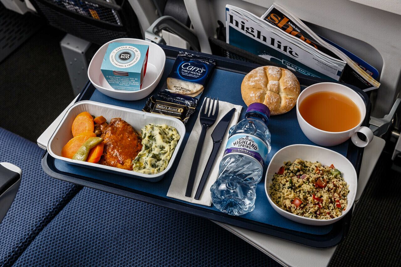 Essen an Board der British Airways