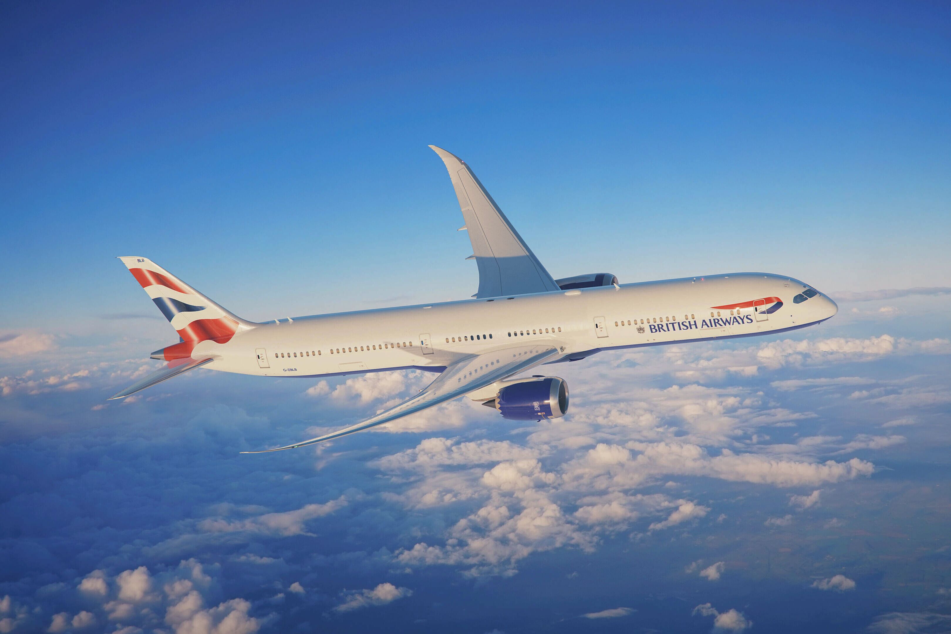 Die British Airways Maschine von der Seite