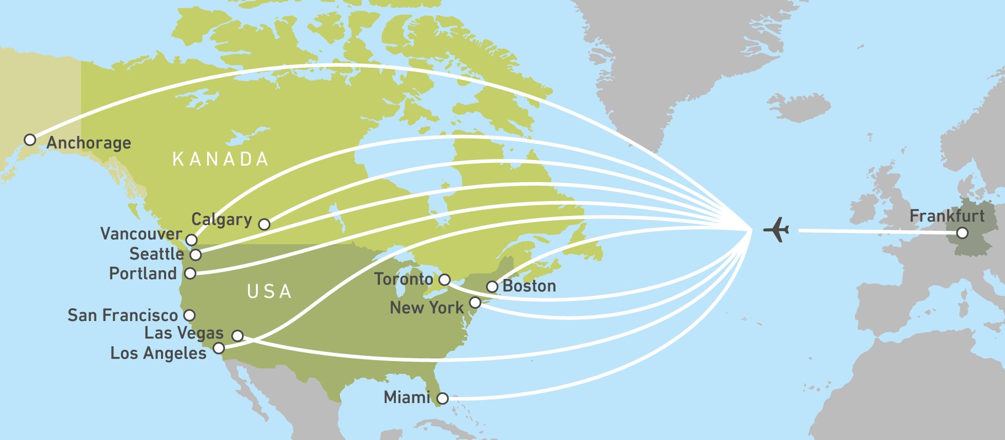 Das Streckennetz von Condor