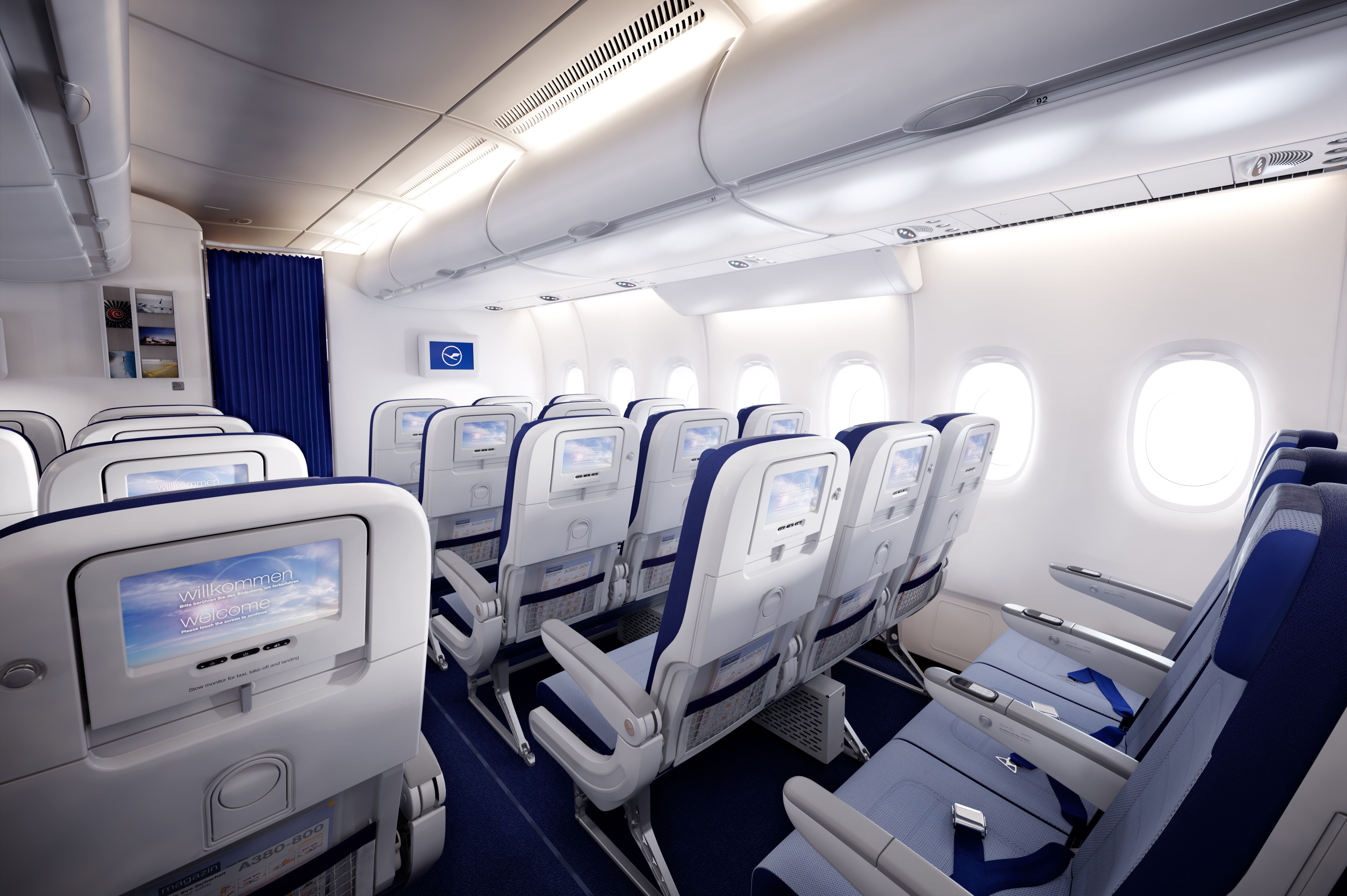 An Bord der Lufthansa