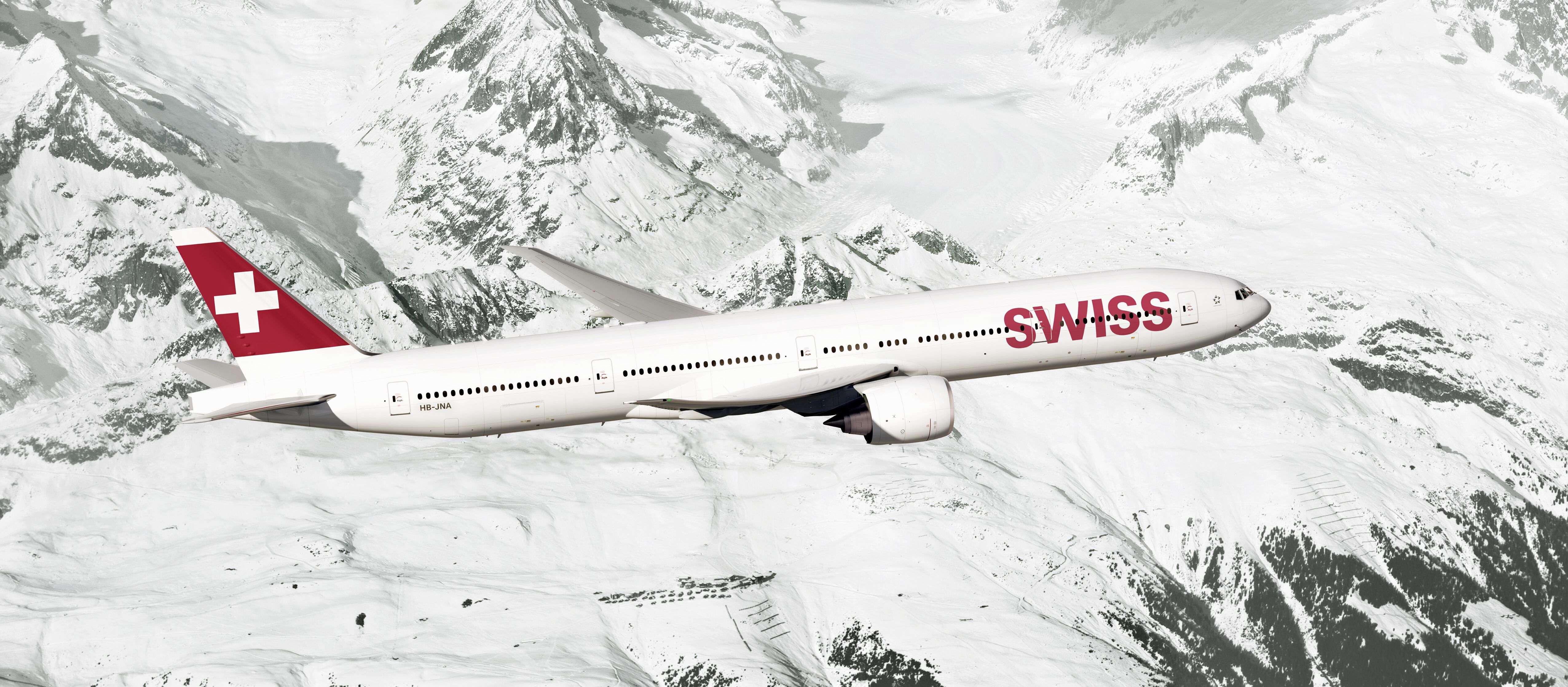 Aussenansicht eines Swiss Flugzeuges
