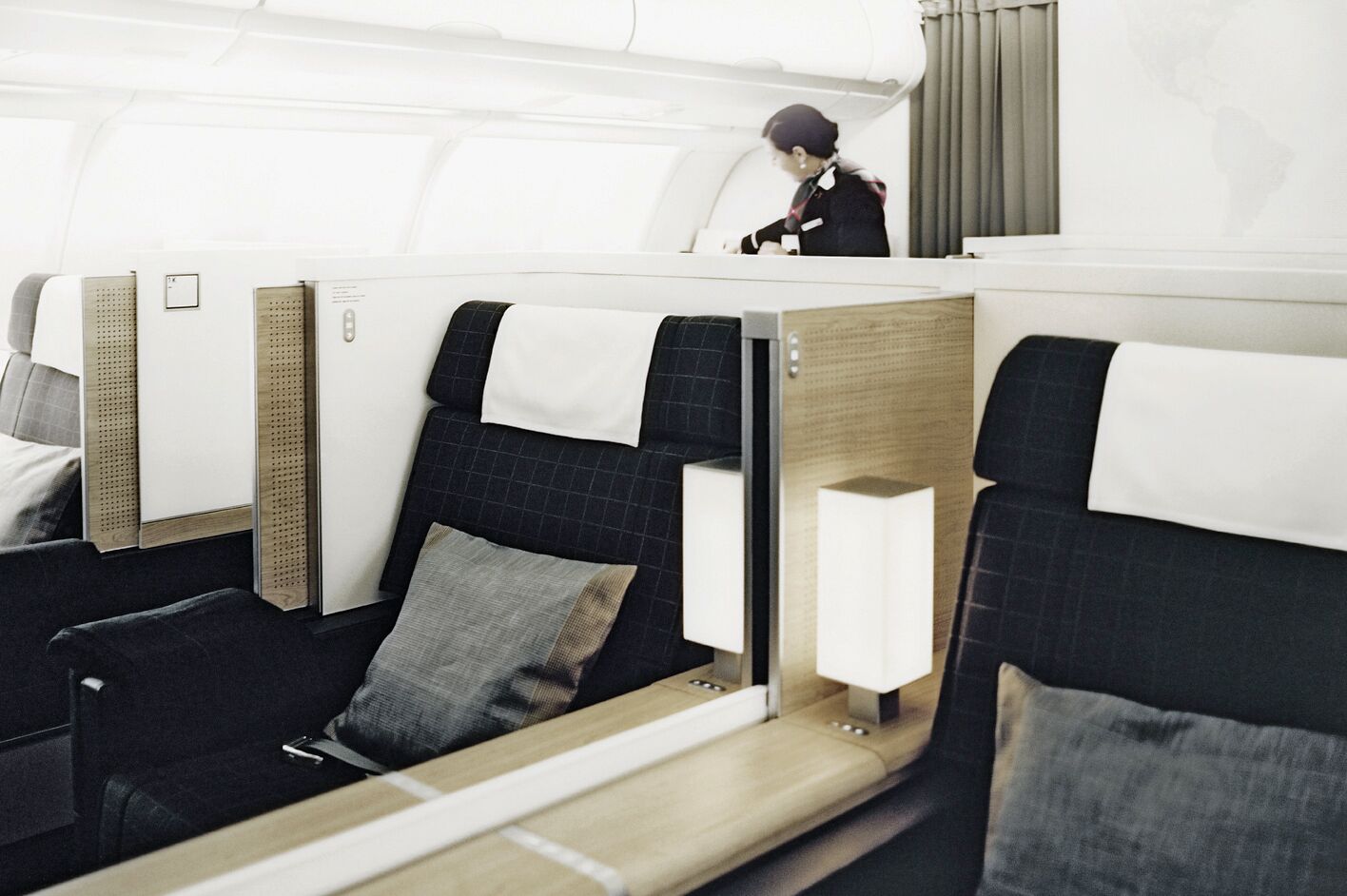 Sitze im First Class A340 der Swiss