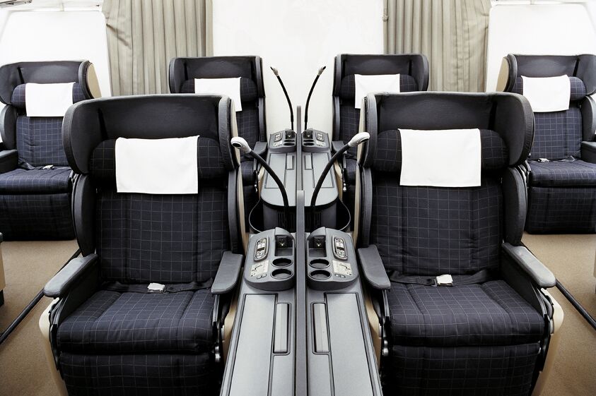 Sitze im First Class A340 der Swiss