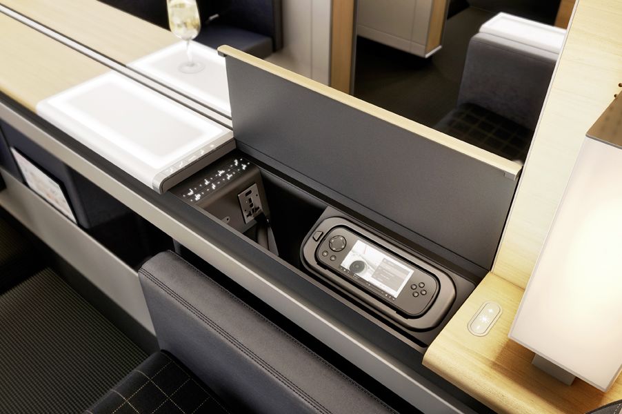 Innenansicht der First-Class-Kabine von Swiss