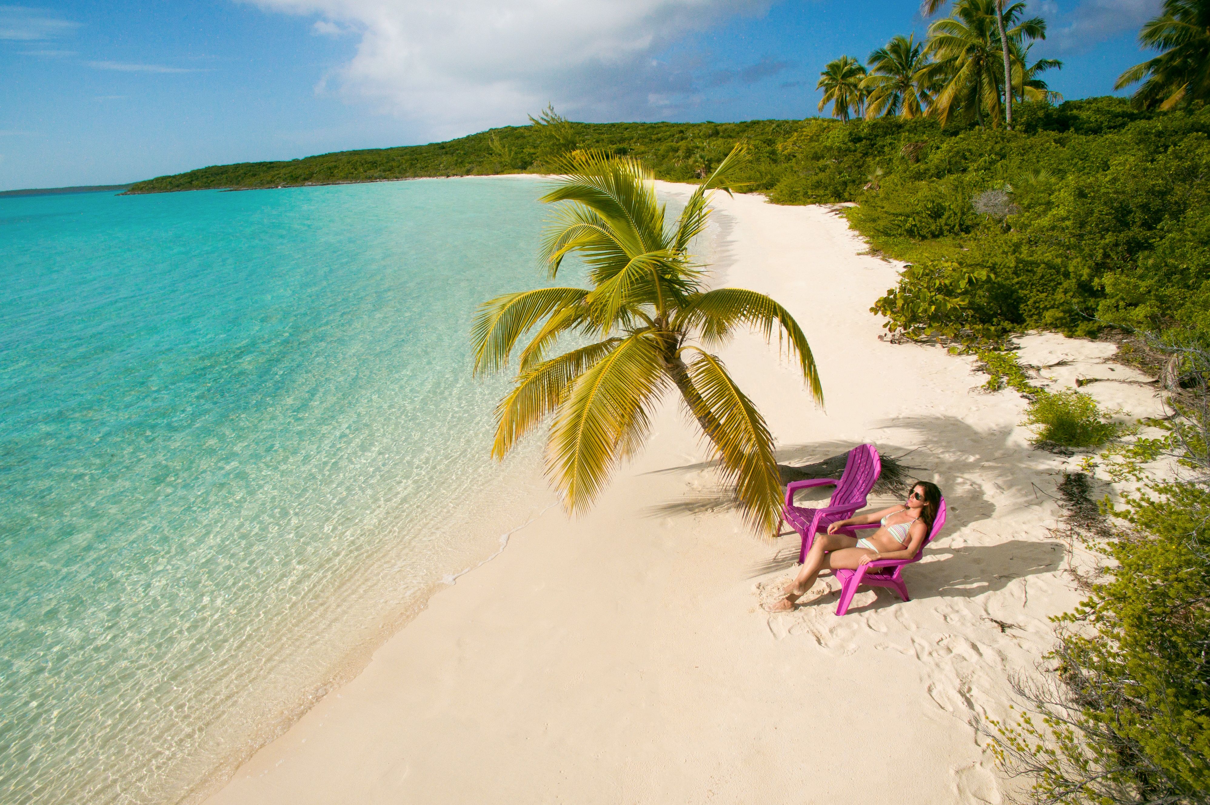 Ein Strandabschnitt des Grand Isle Resorts And Spa auf Exuma