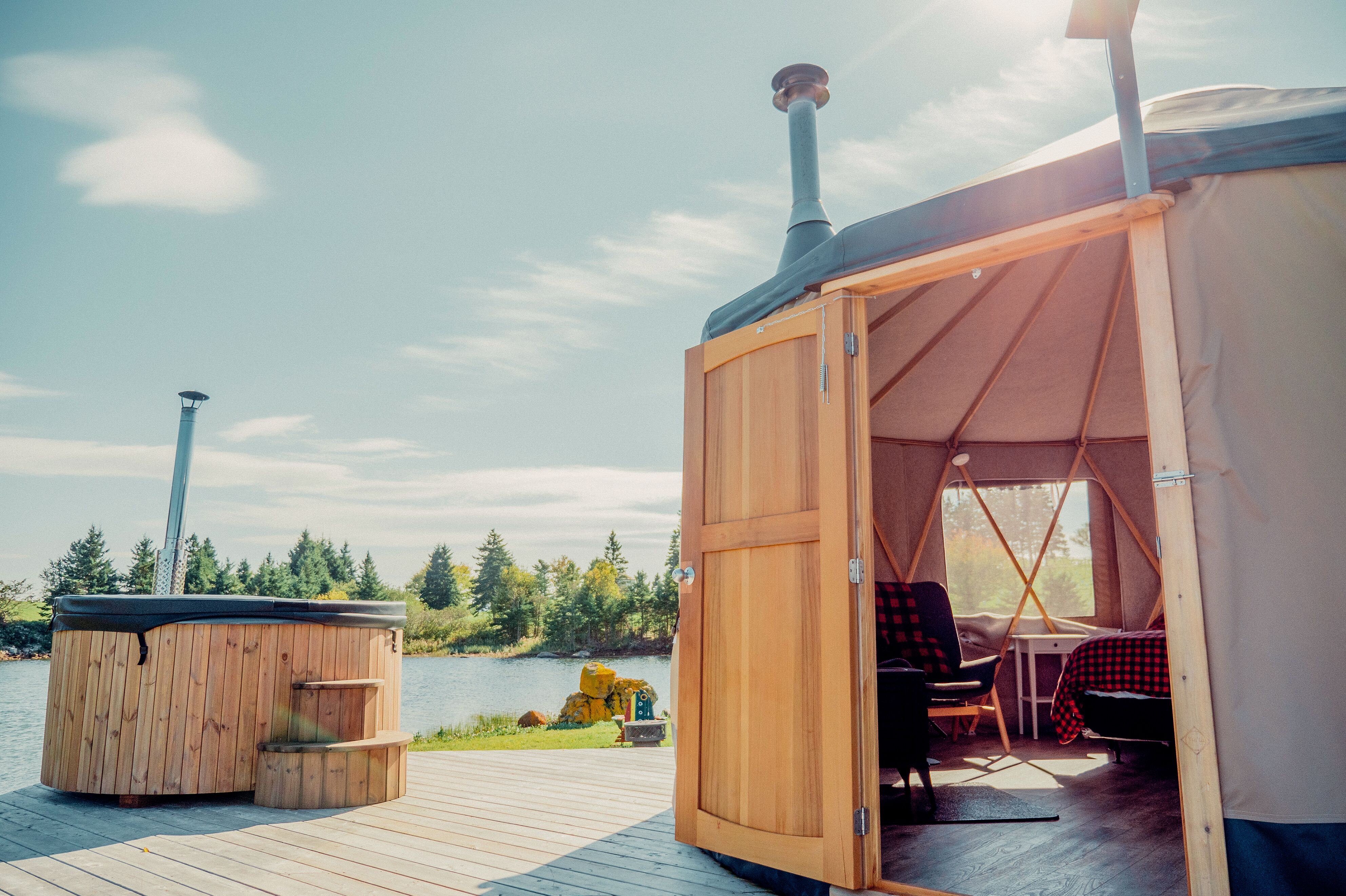 Jurte mit Jacuzzi in ruhiger Gegend bei Guysborough in Nova Scotia