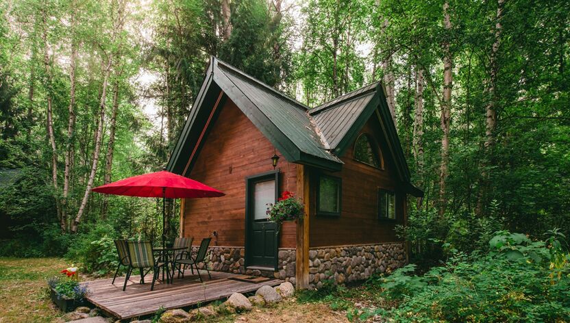 Außenansicht einer Cabin Außenansicht einer Cabin