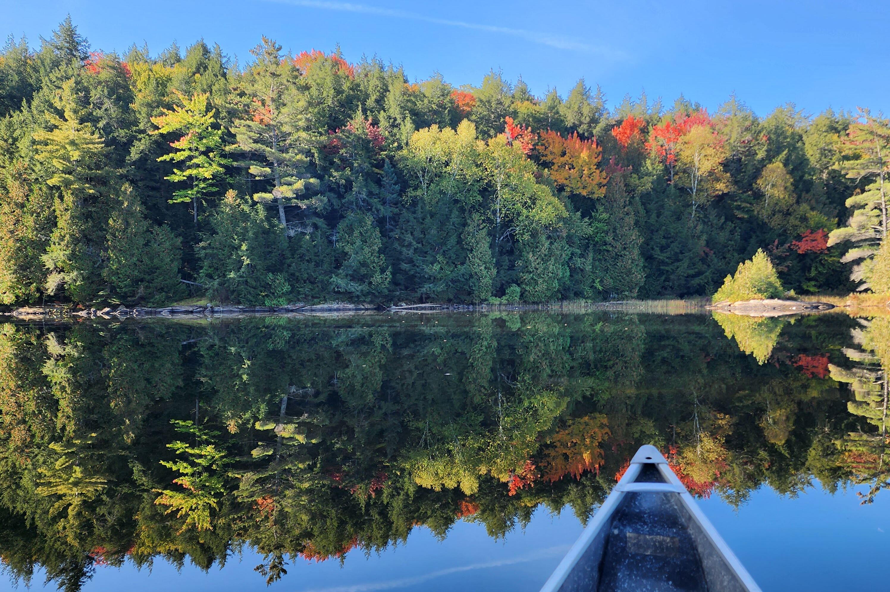 Mit dem Kanu auf dem Wasser im Haliburton Forest & Wild Life Reserve