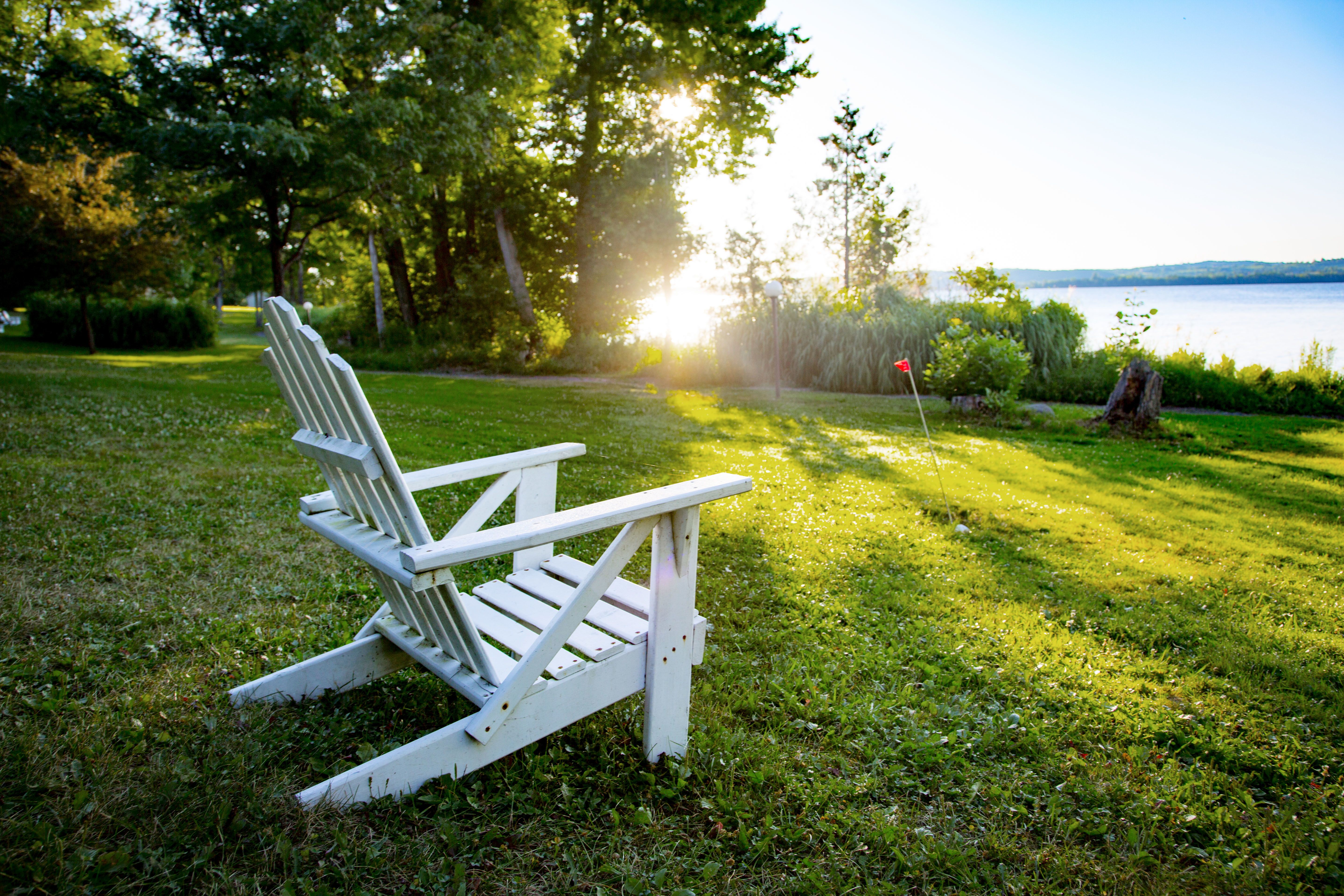 Blick auf den Rice Lake vom Elmhirst's Resort in Keene