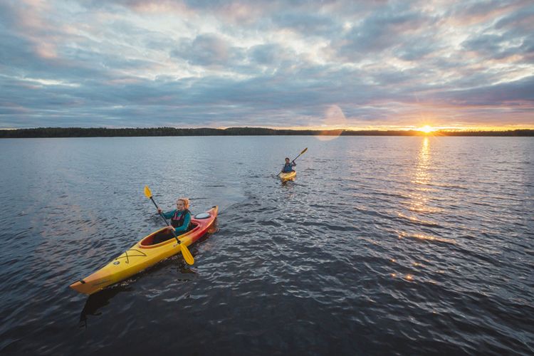 Unterwegs mit dem Kajak im Wilderness North, Ontario