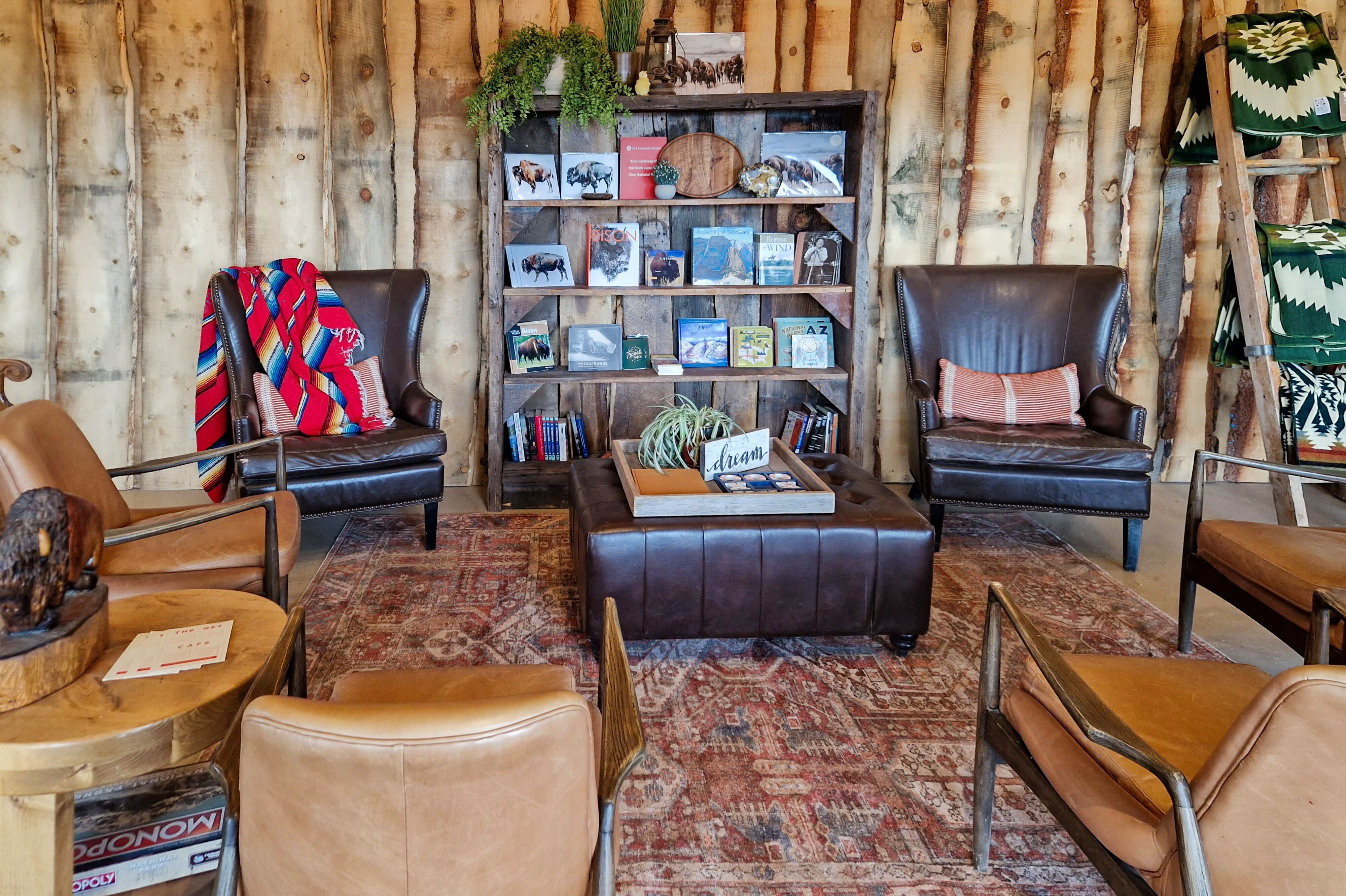 Lobby in der Zion Mountain Ranch